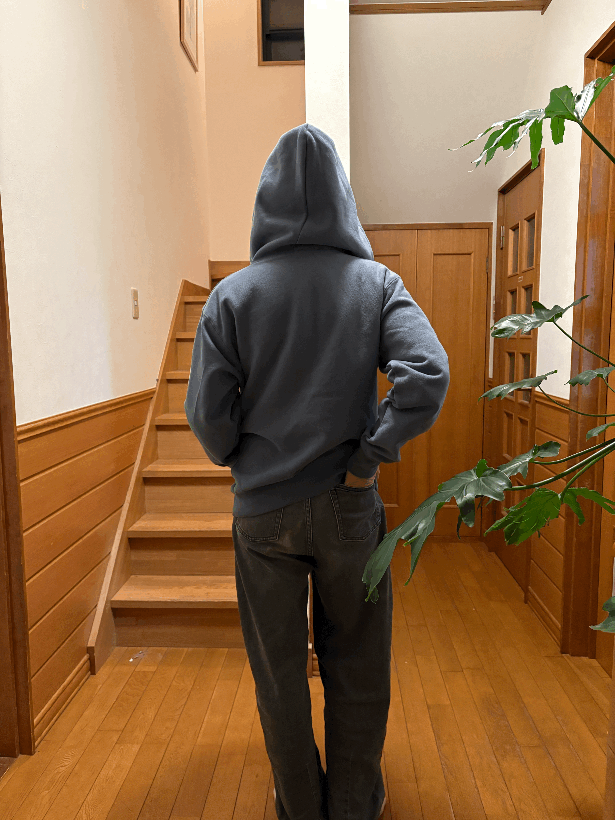 旋風パーカー　ブルー