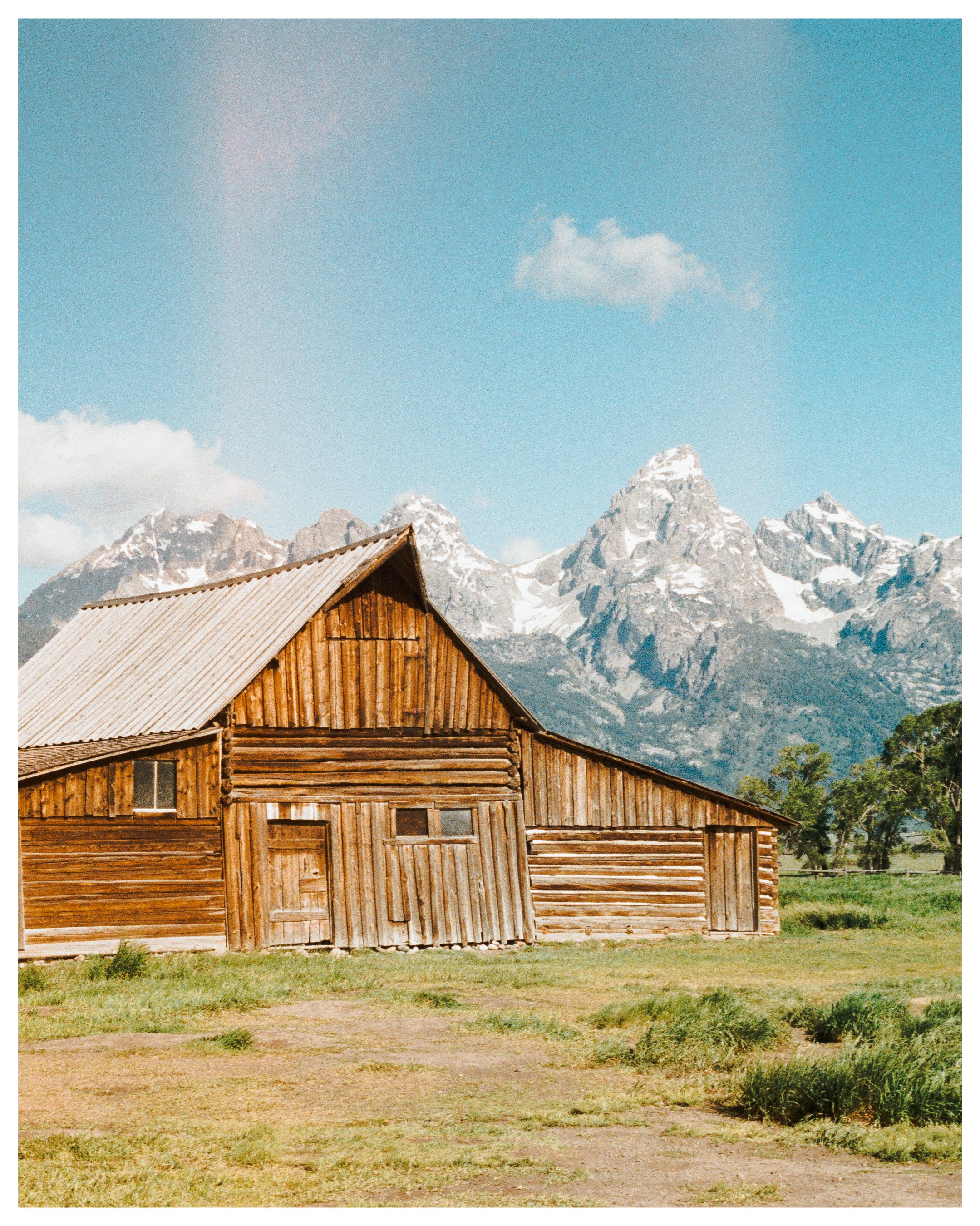 Mormon Row, Wyoming. 35mm film Kodak Gold