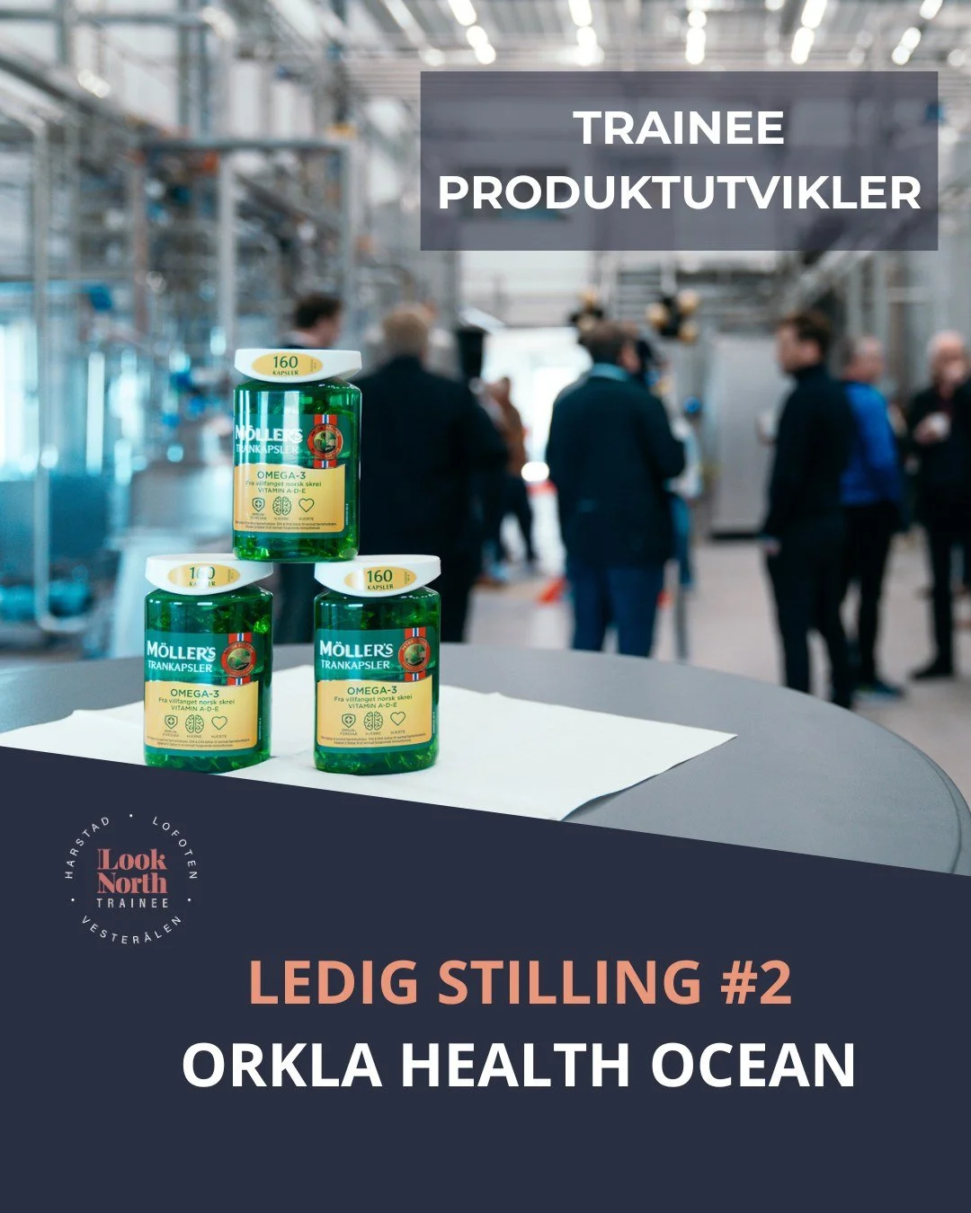 Stilling #2: Orkla Health Ocean  s&oslash;ker Trainee Produktutvikler 🌊🧪

Vil du jobbe med b&aelig;rekraftig produktutvikling basert p&aring; marine r&aring;varer? Her f&aring;r du jobbe med &aring; transformere restr&aring;stoff fra hvitfiskn&aeli