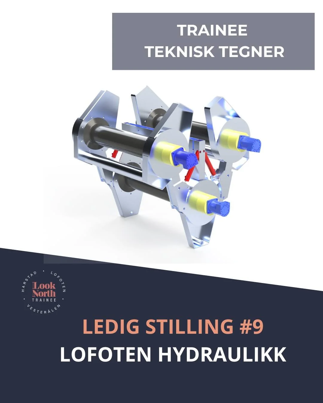 Stilling #9: @lofoten_hydraulikk s&oslash;ker Trainee Teknisk tegner 🛠️📐

Vil du jobbe med konstruksjon og design av dekksutstyr for havbruk og fiskeri? Som  teknisk tegner f&aring;r du jobbe med 3D-modellering og CAD, beregninger og utarbeidelse a