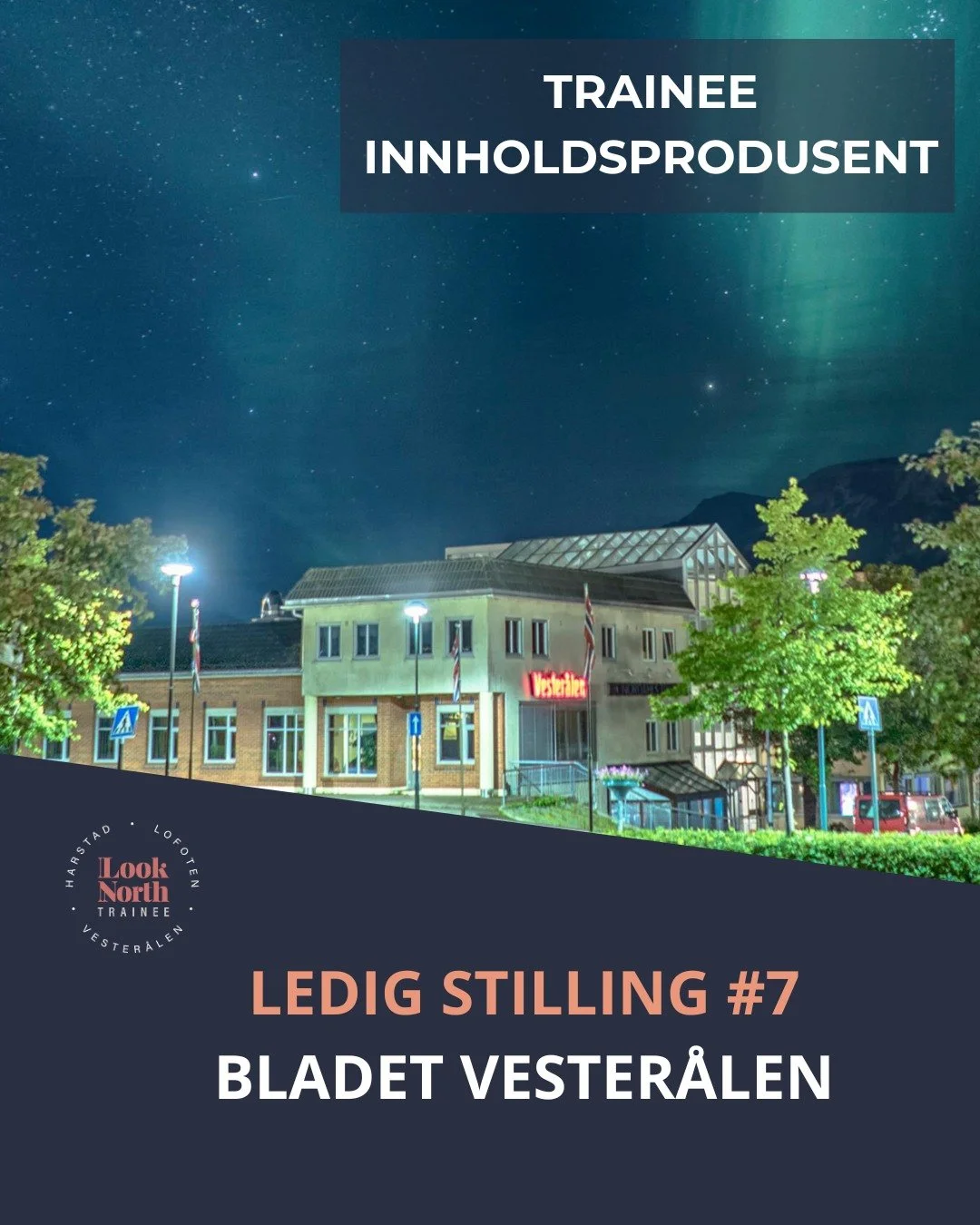 Stilling #7: @bladetvesteraalen s&oslash;ker Trainee Innholdsprodusent ✍️📸

Er du kreativ, nysgjerrig og glad i &aring; fortelle gode historier? Som trainee innholdsprodusent f&aring;r du jobbe med produksjon av tekst-, foto- og videoinnhold &ndash;