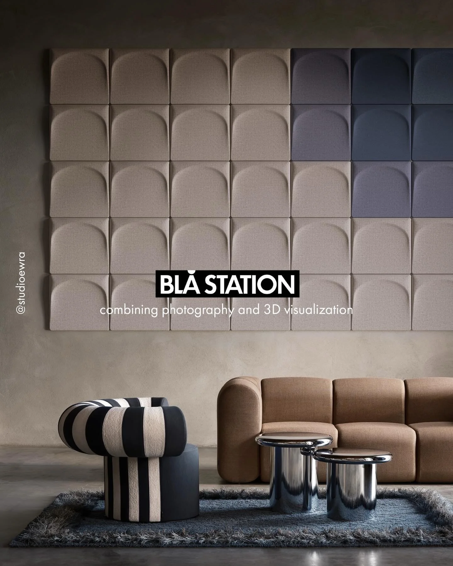 🫐 The first visuals from our collaboration with @blastation just dropped &mdash; this time, combining photography and 3D to bring sound absorbers into real studio spaces, created for a series of marketing images! 

3D work | @studioewra
Photo | @mar