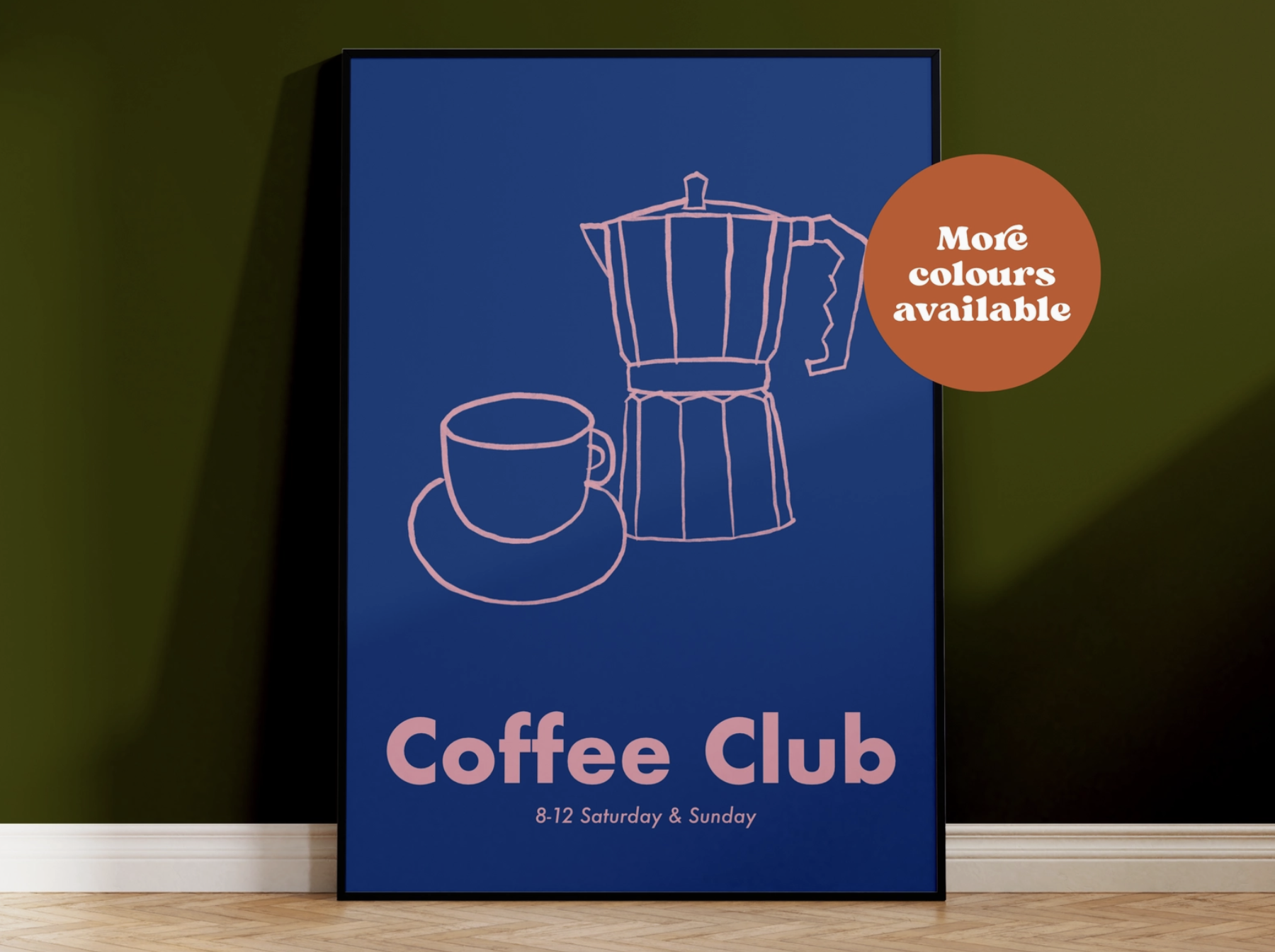 'Coffee Club' Handdrawn Print