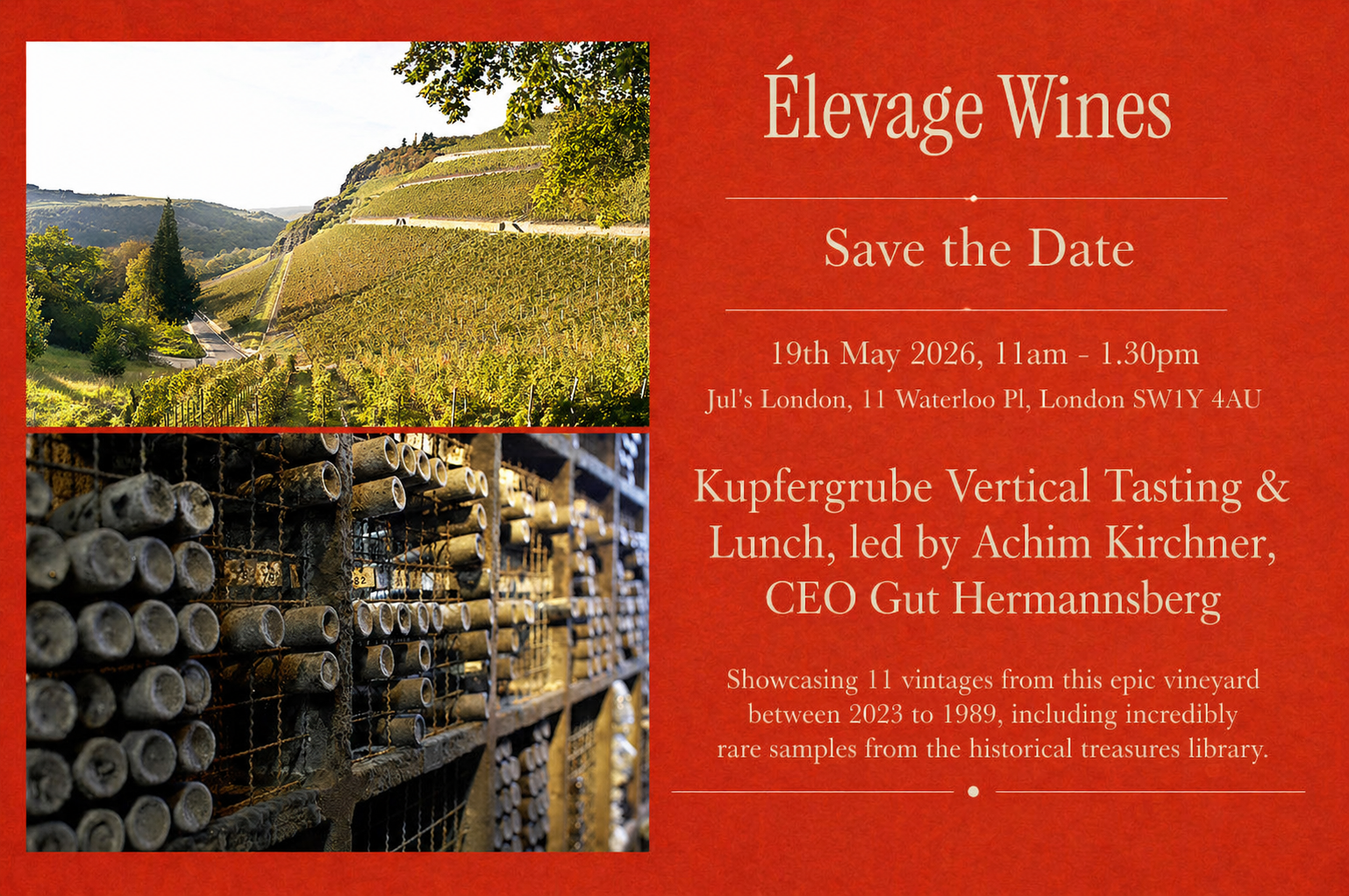 Gut Hermannsberg Kupfergrube Vertical Tasting &amp; Lunch (Press &amp; Trade)