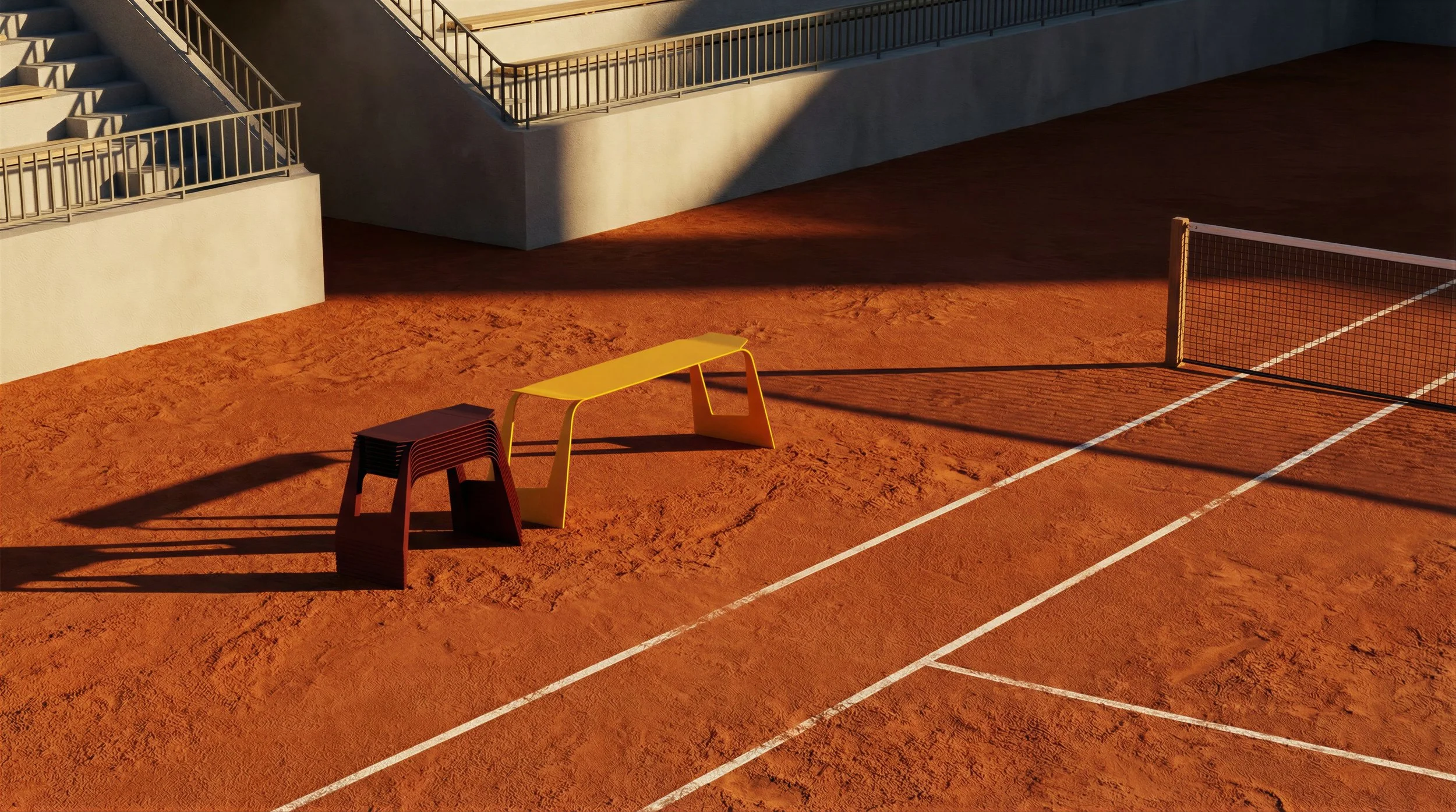 Les assises empilables Ott de la marque de mobilier outdoor Otdr Collection