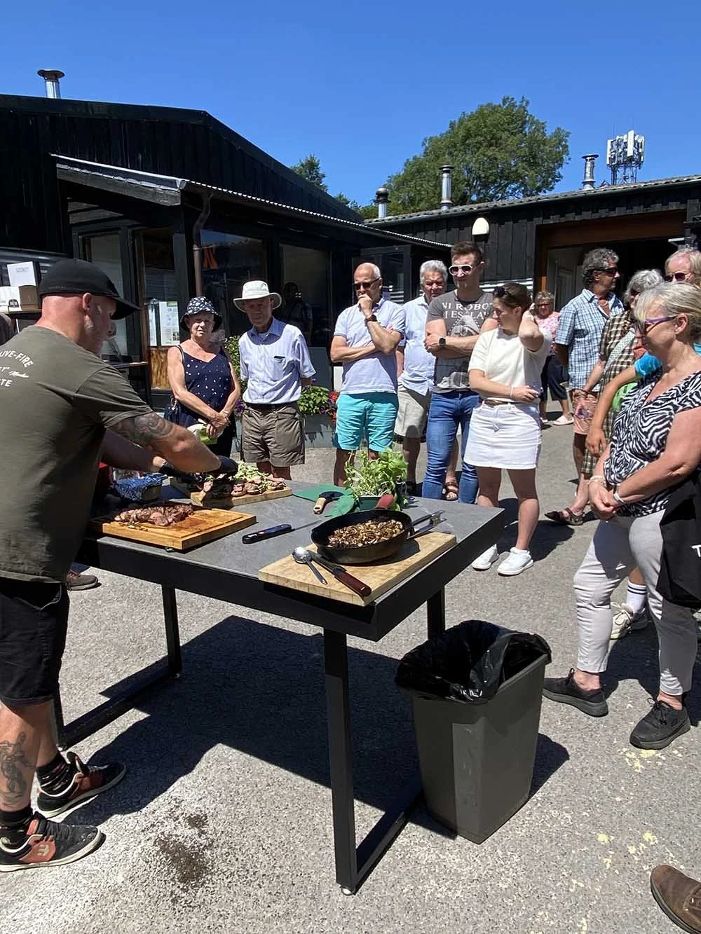 Dan cooking on the Gozney
