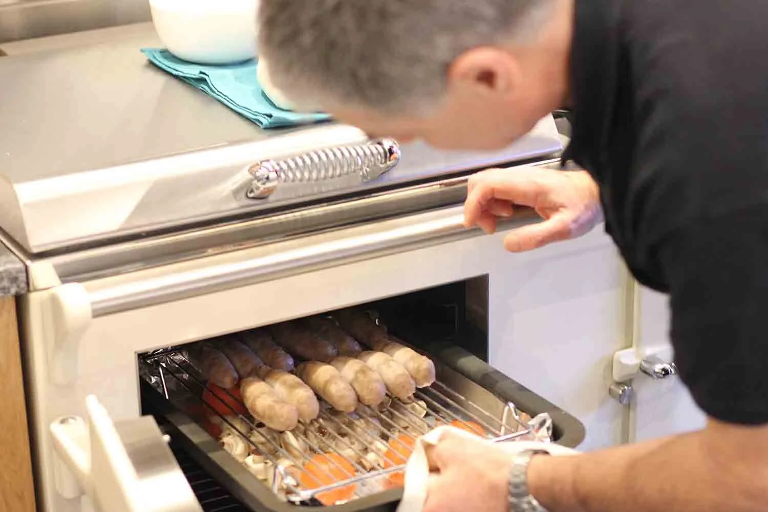 Full english breakfast being prepared at an Everhot Demo