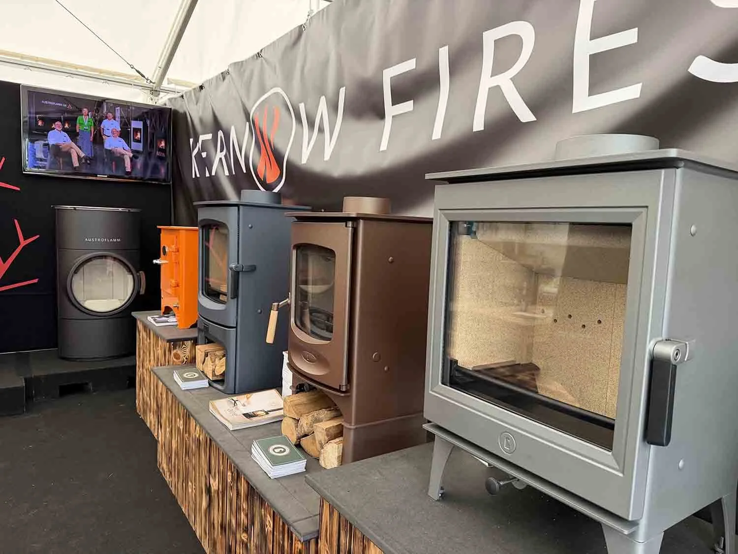 Charnwood, everhot and Austroflamm on display at ROyal Cornwall Show