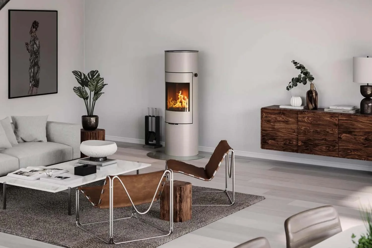 Rais Viva tall round woodburner Cornwall.jpg