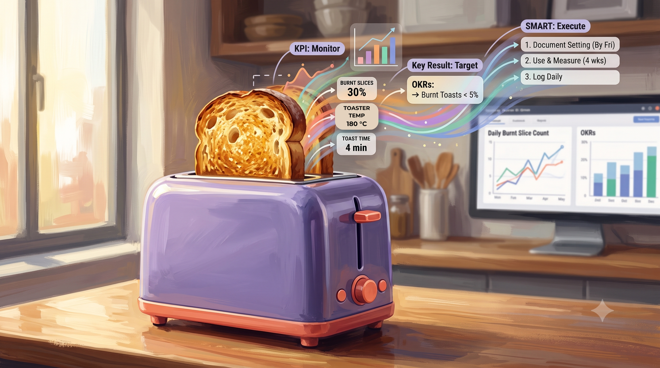 Same Toast Problem, Different Job: OKRs, KPIs, and SMART Goals