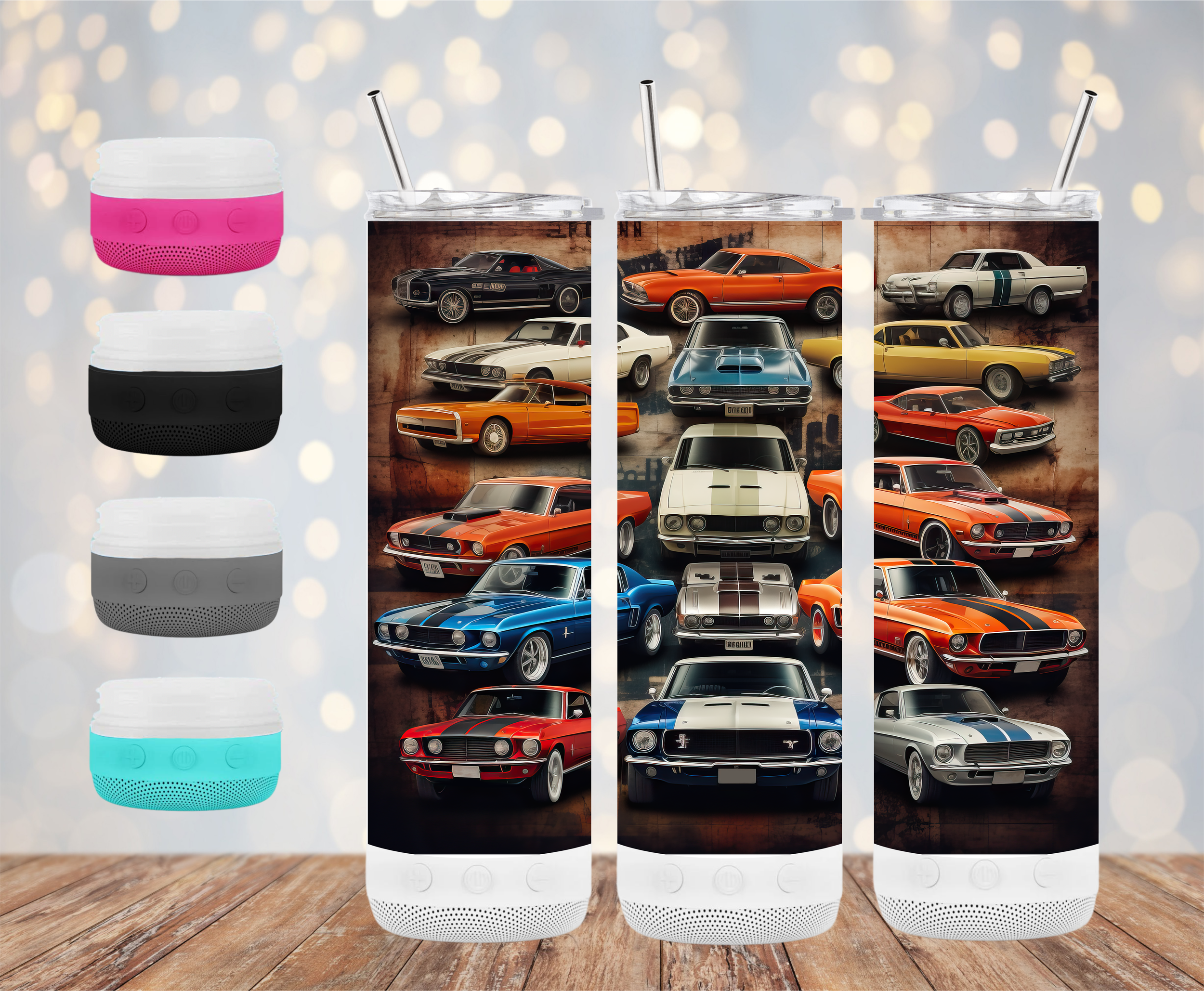 20oz Car's Wireless Speaker Tumbler