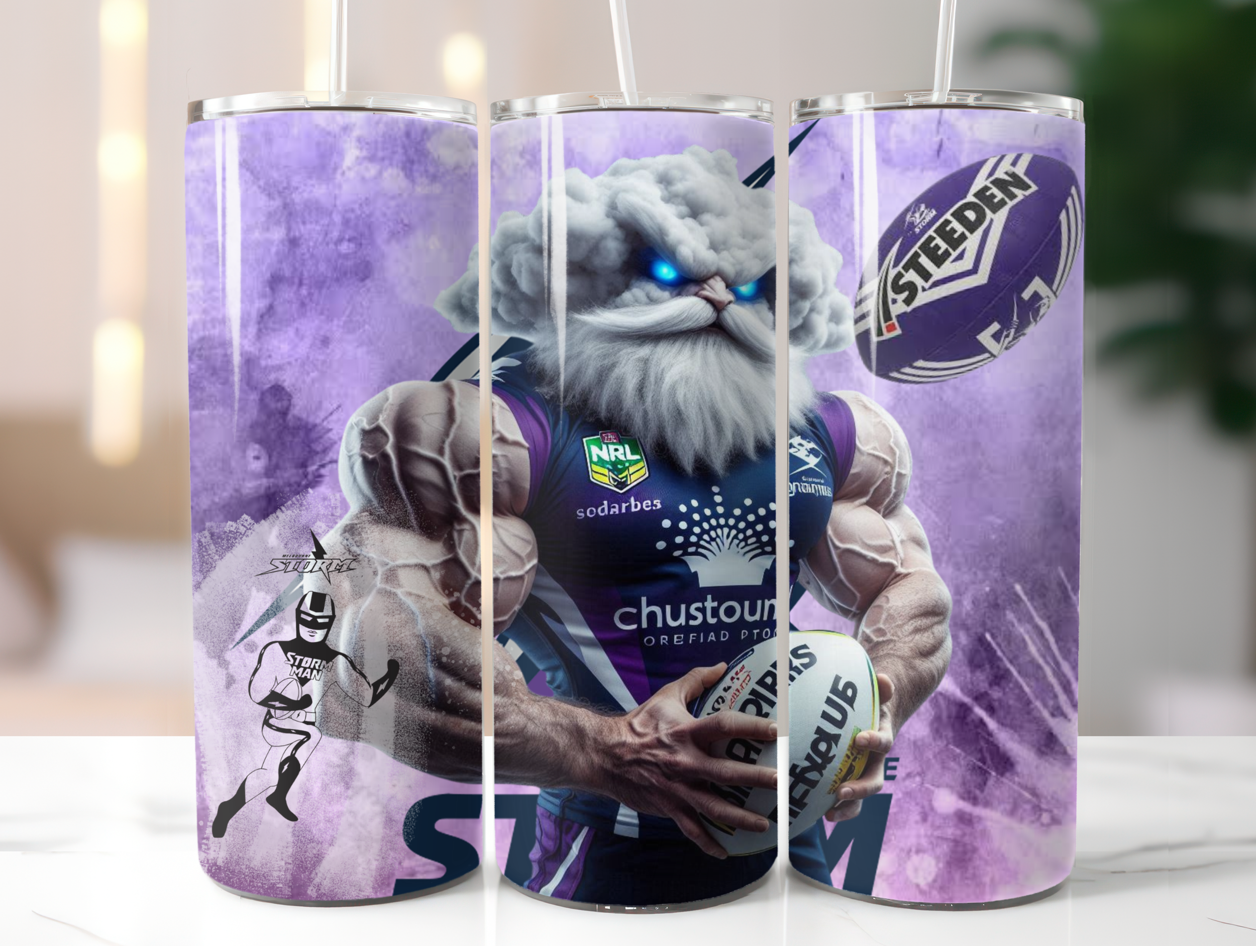 NRL storm tumbler