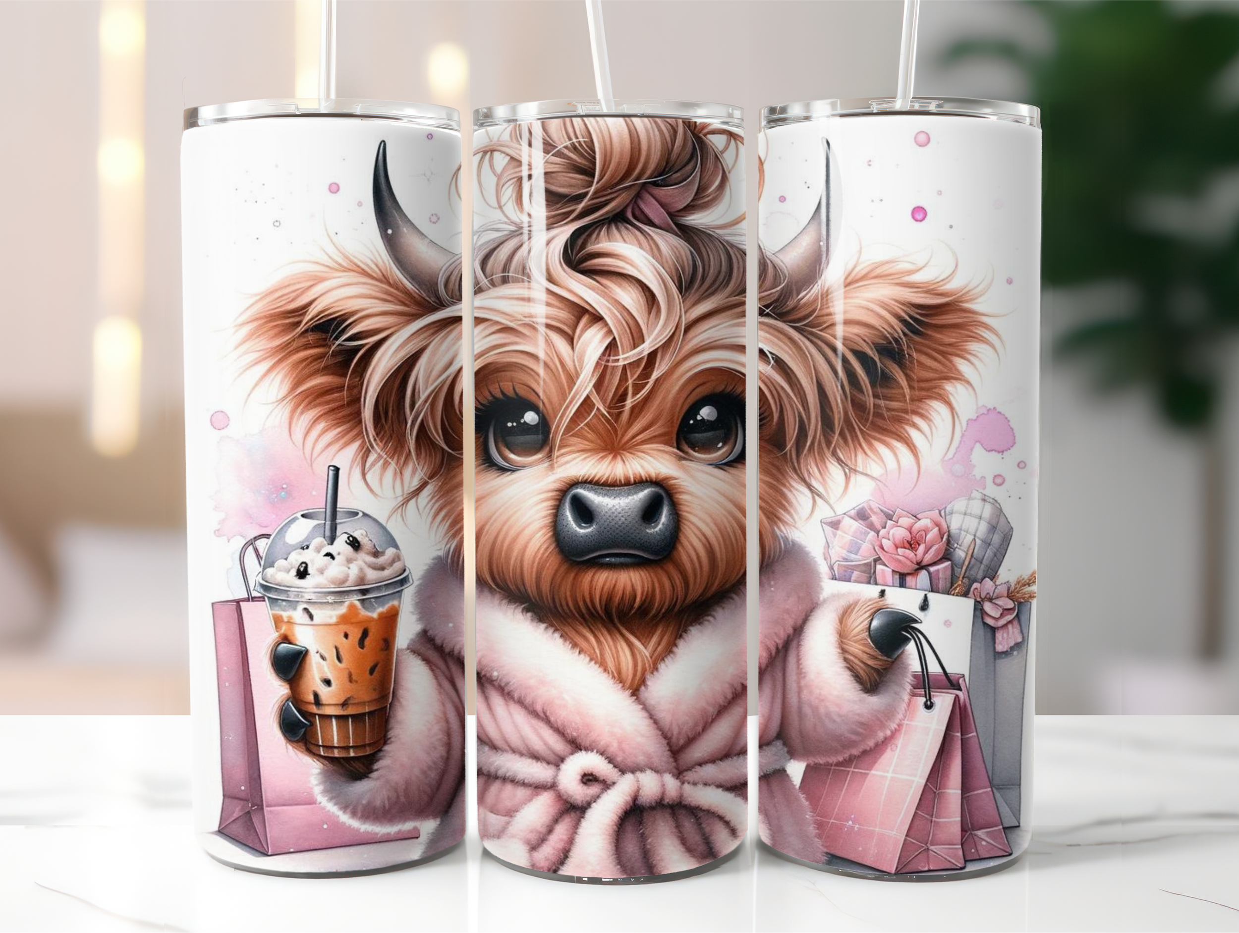 Shopping highland cow tumbler