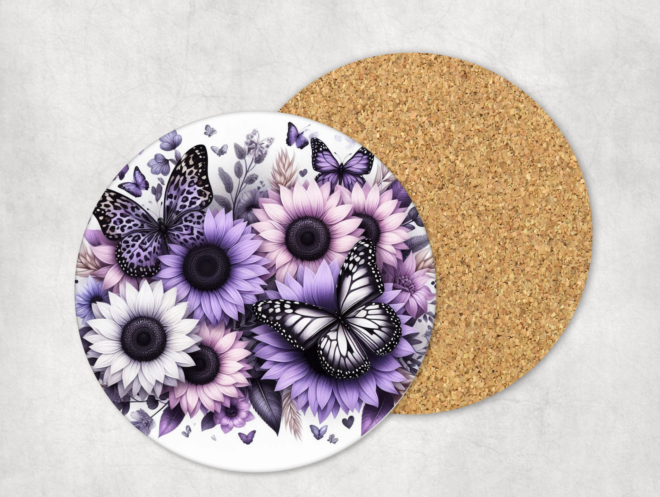 Purple Butterfly Mug Coaster
