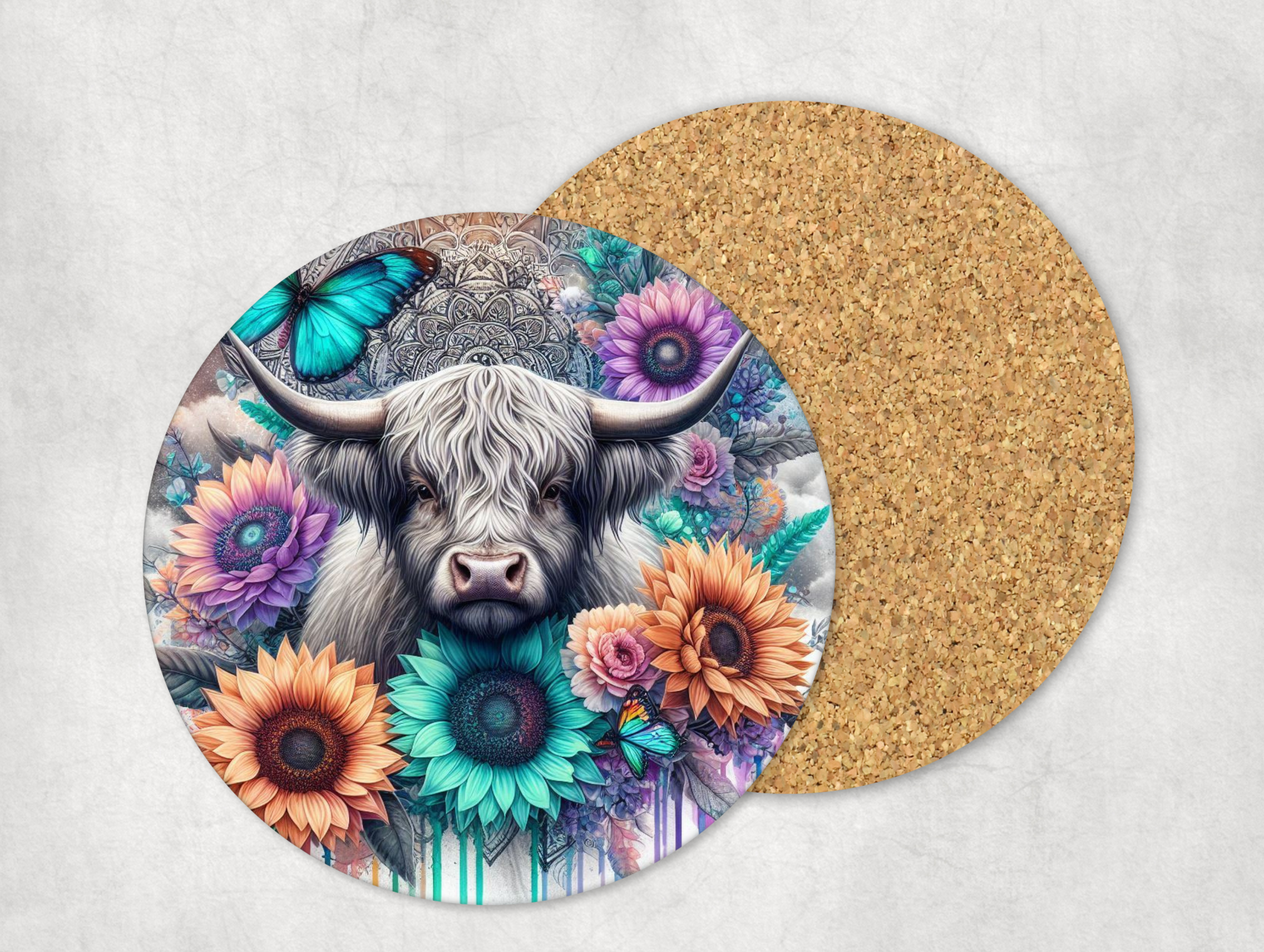 Highland Cow Mug Coaster #3