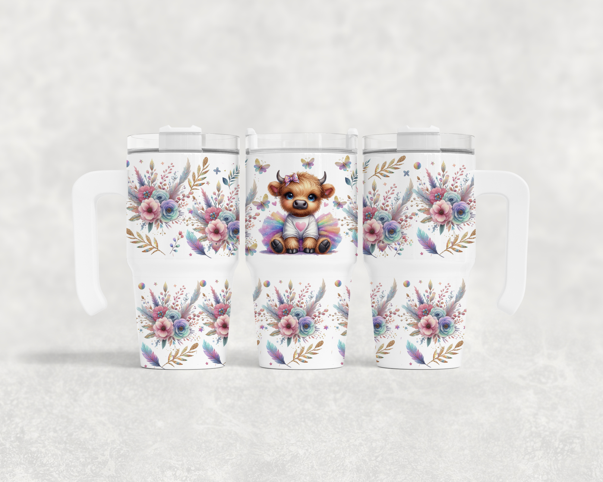 Highland cow tumbler