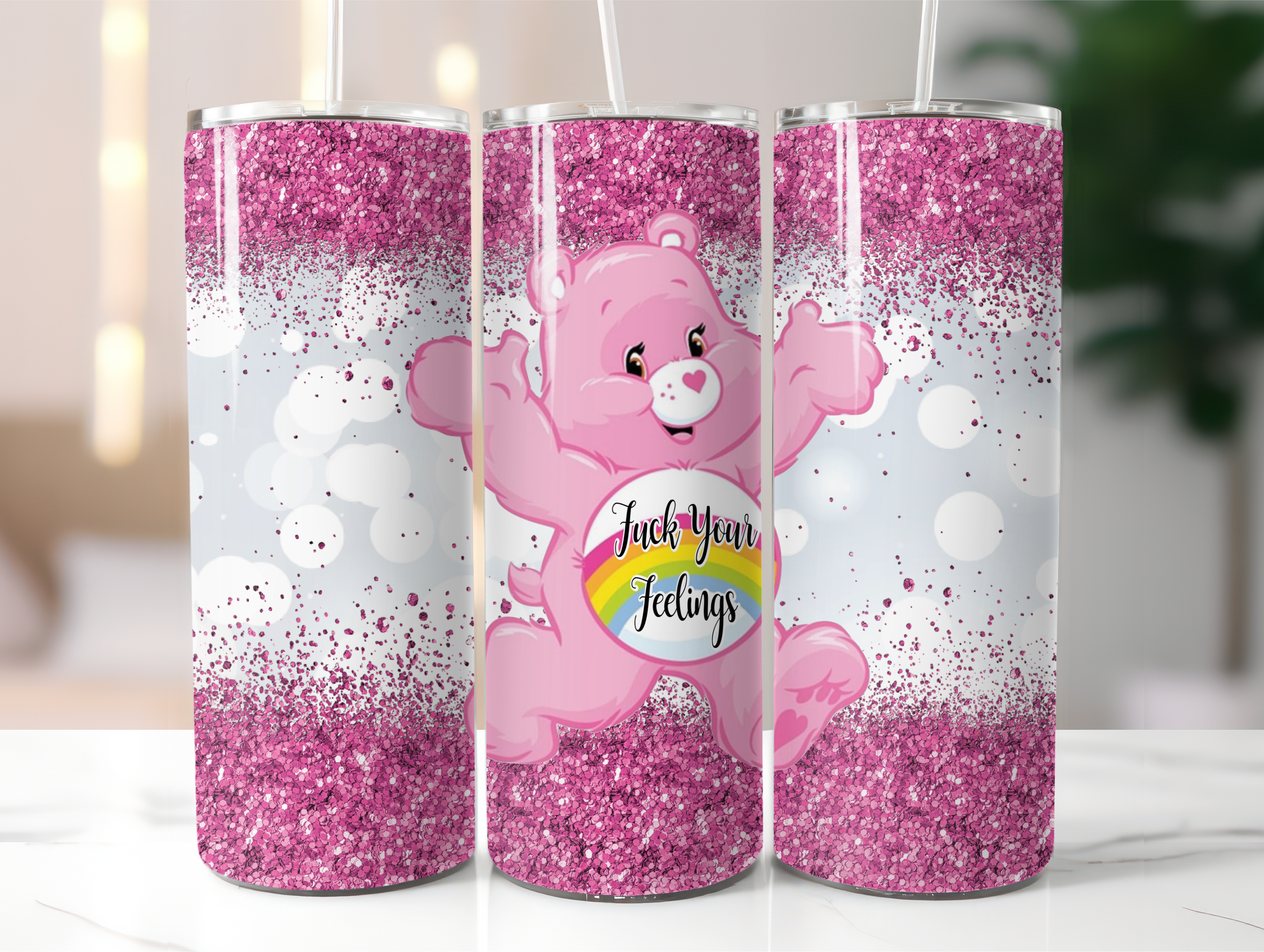 F*ck your feelings bear tumbler