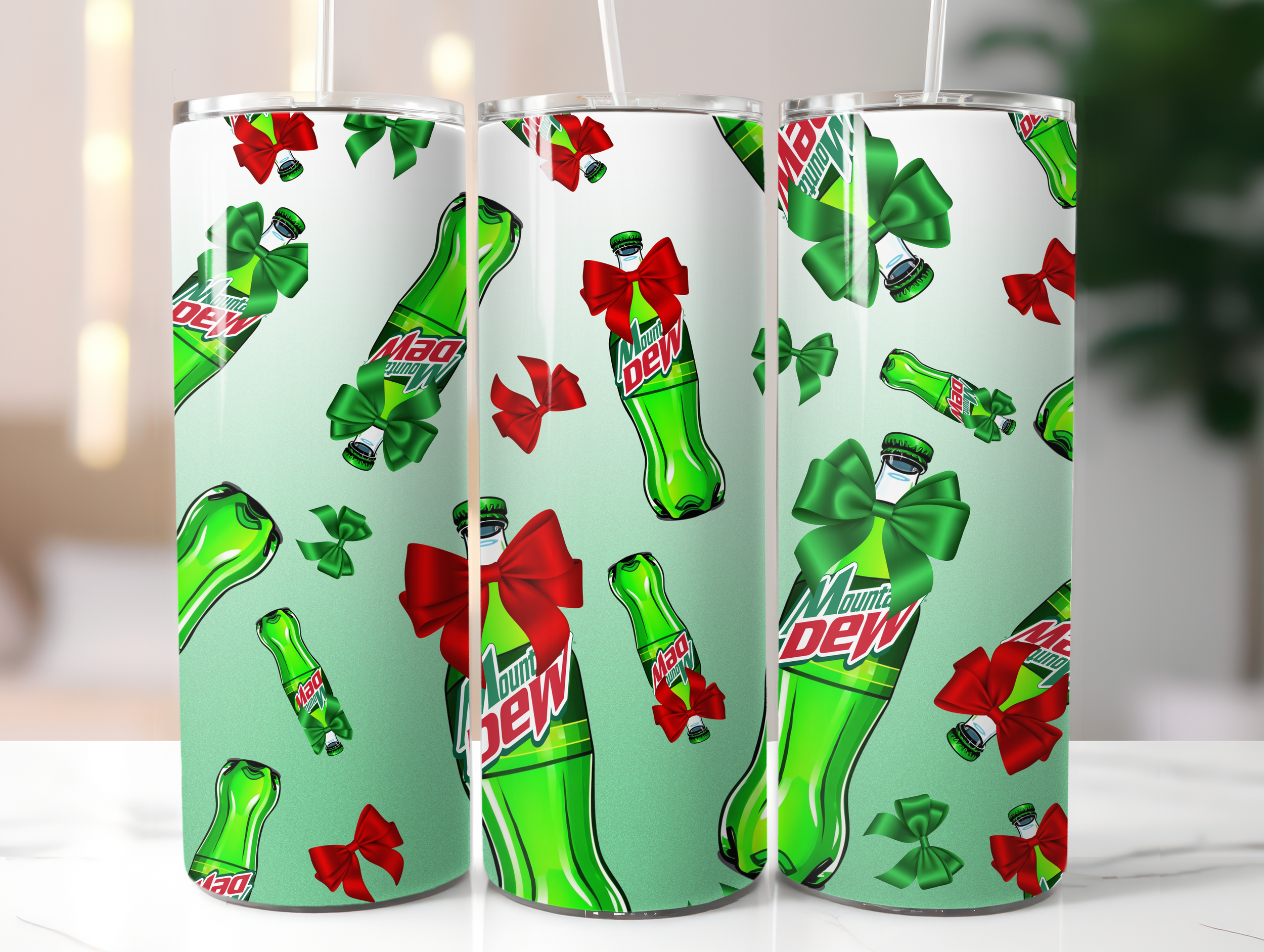 Green fizzy drink tumbler