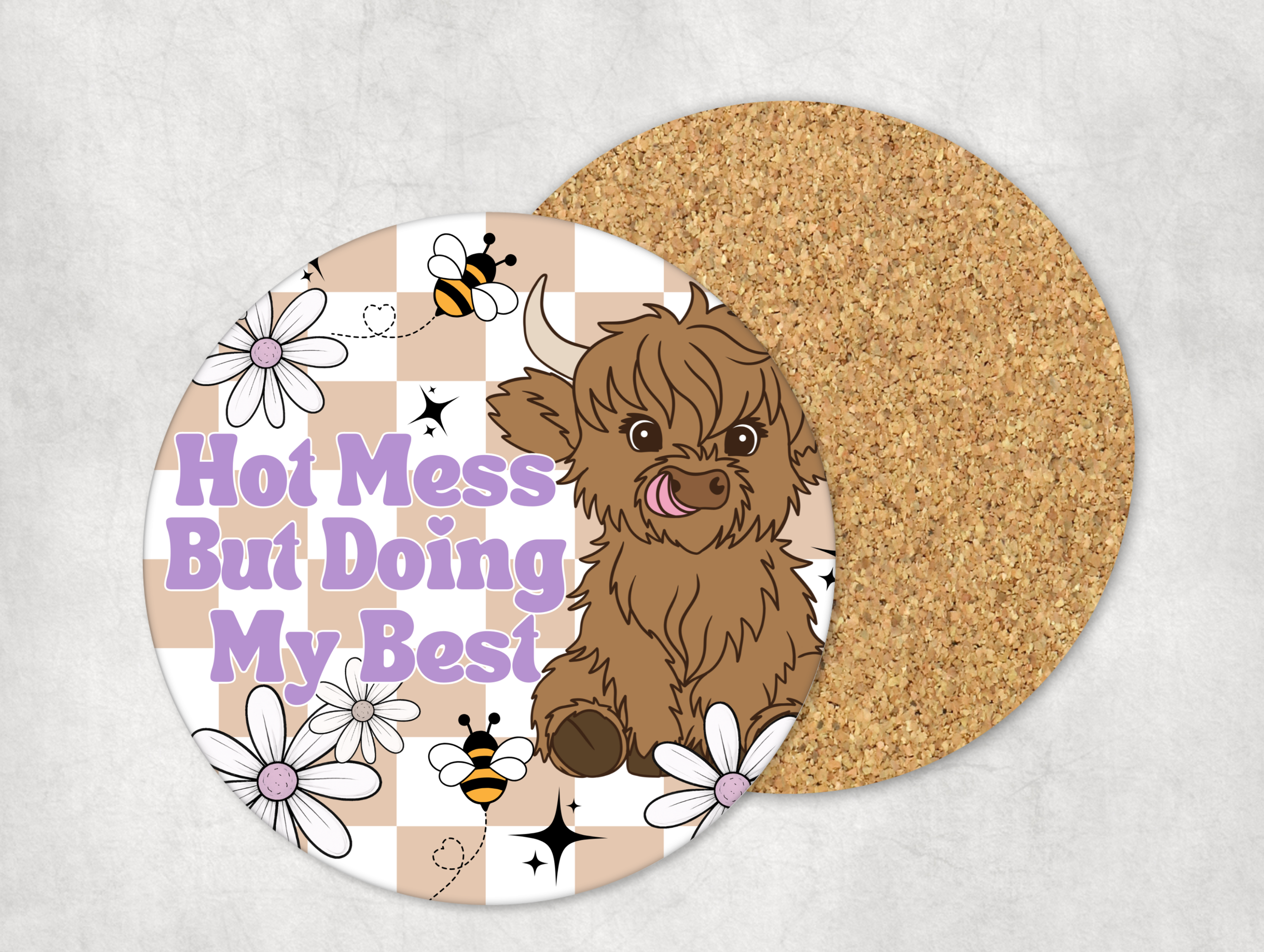 Hot Mess but Doing My Best Mug Coaster