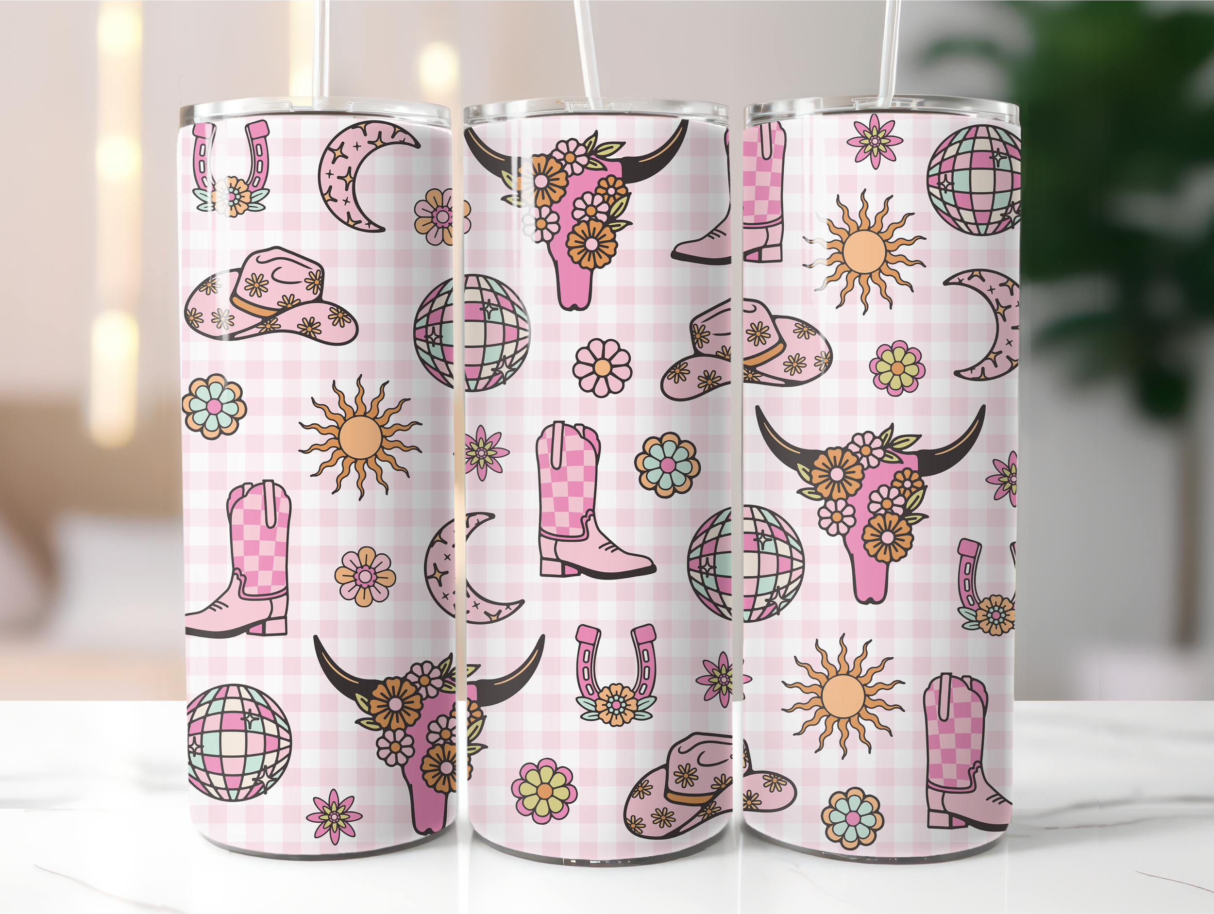 Pink country girl tumbler