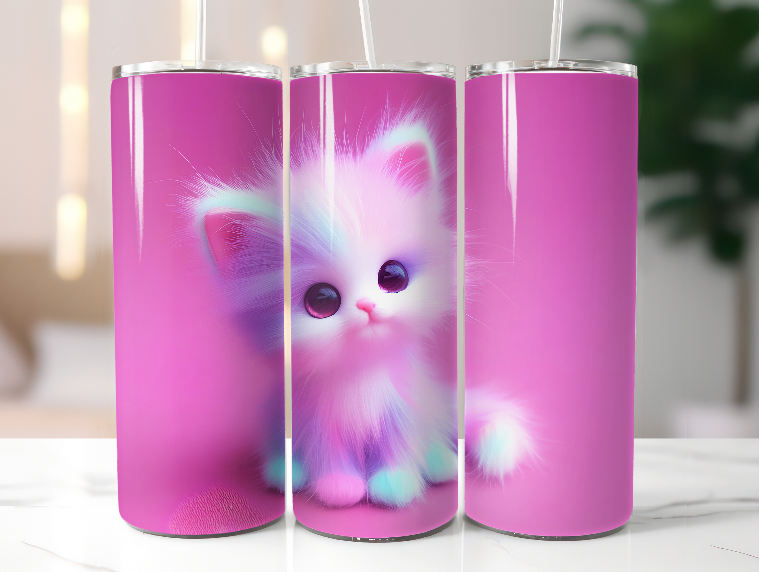 Pink kitty tumbler