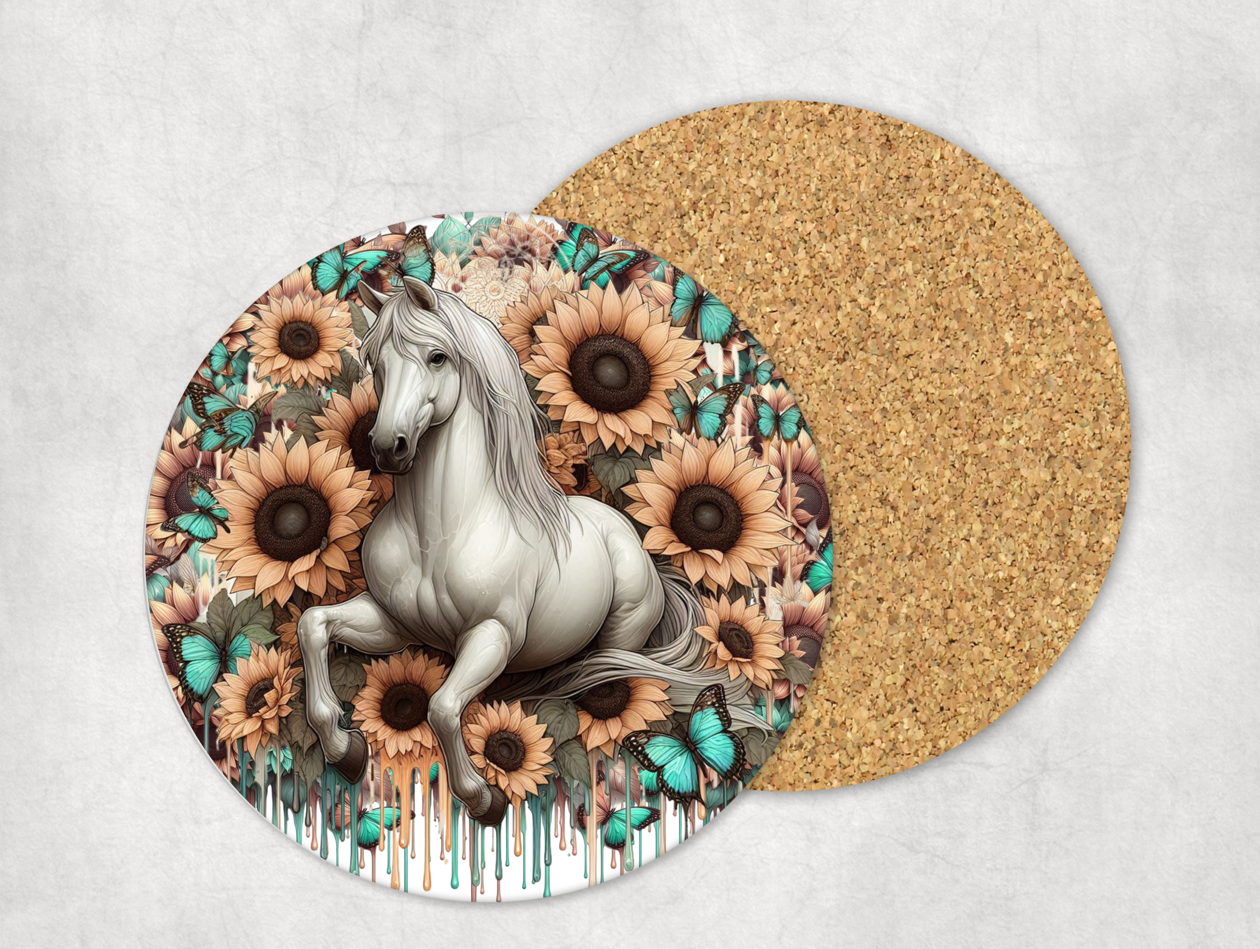 Flower Horse Mug Coaster