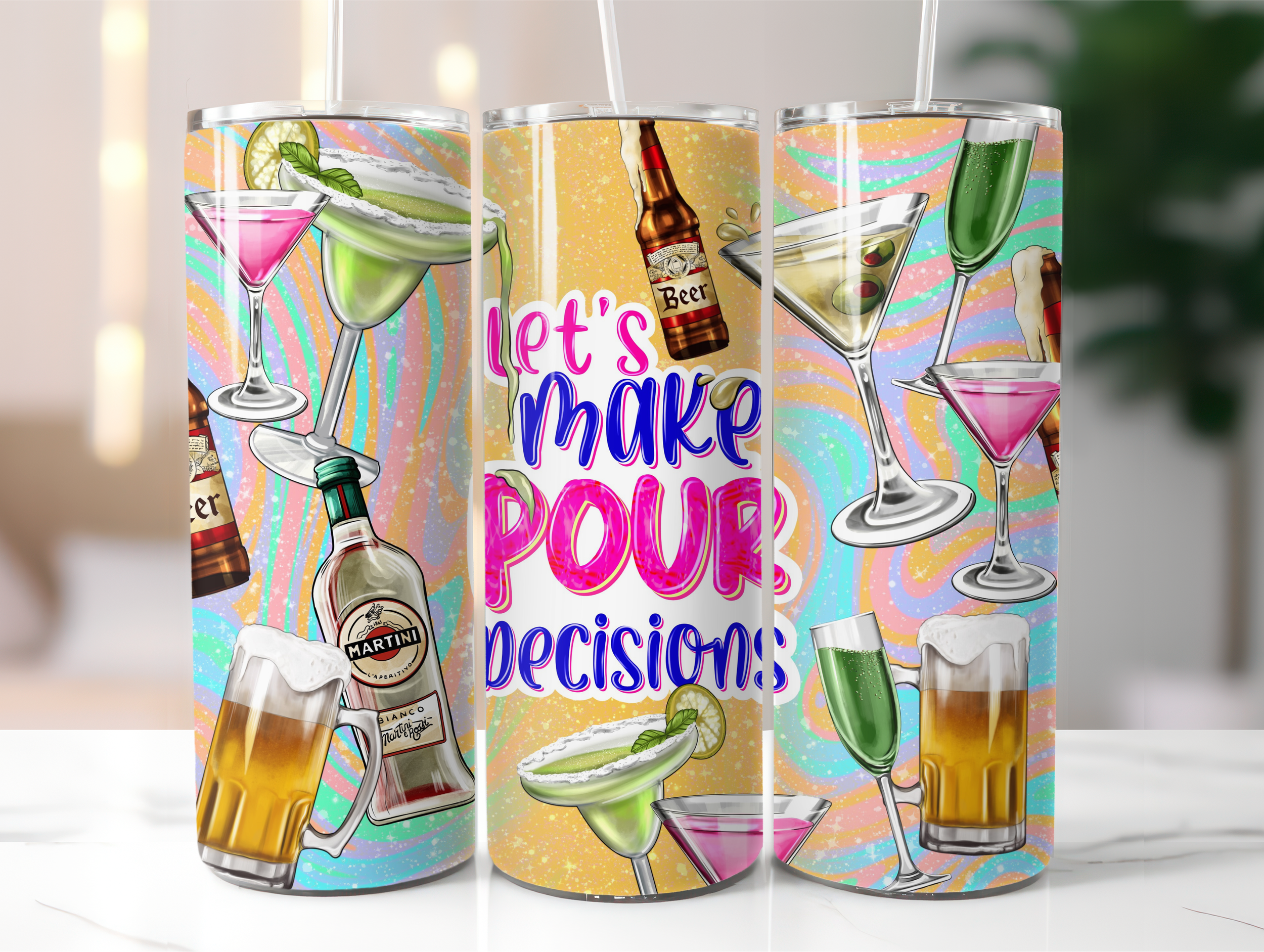 Lets make pour designs tumbler