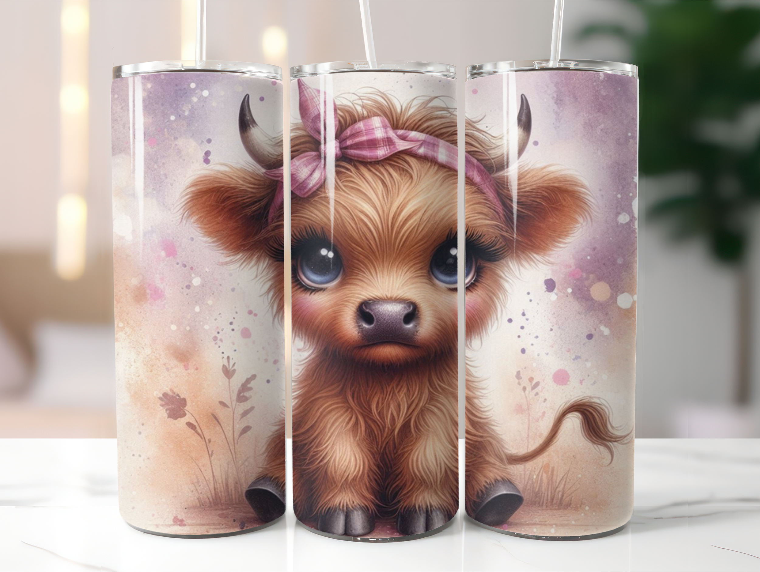 Highland cow tumbler