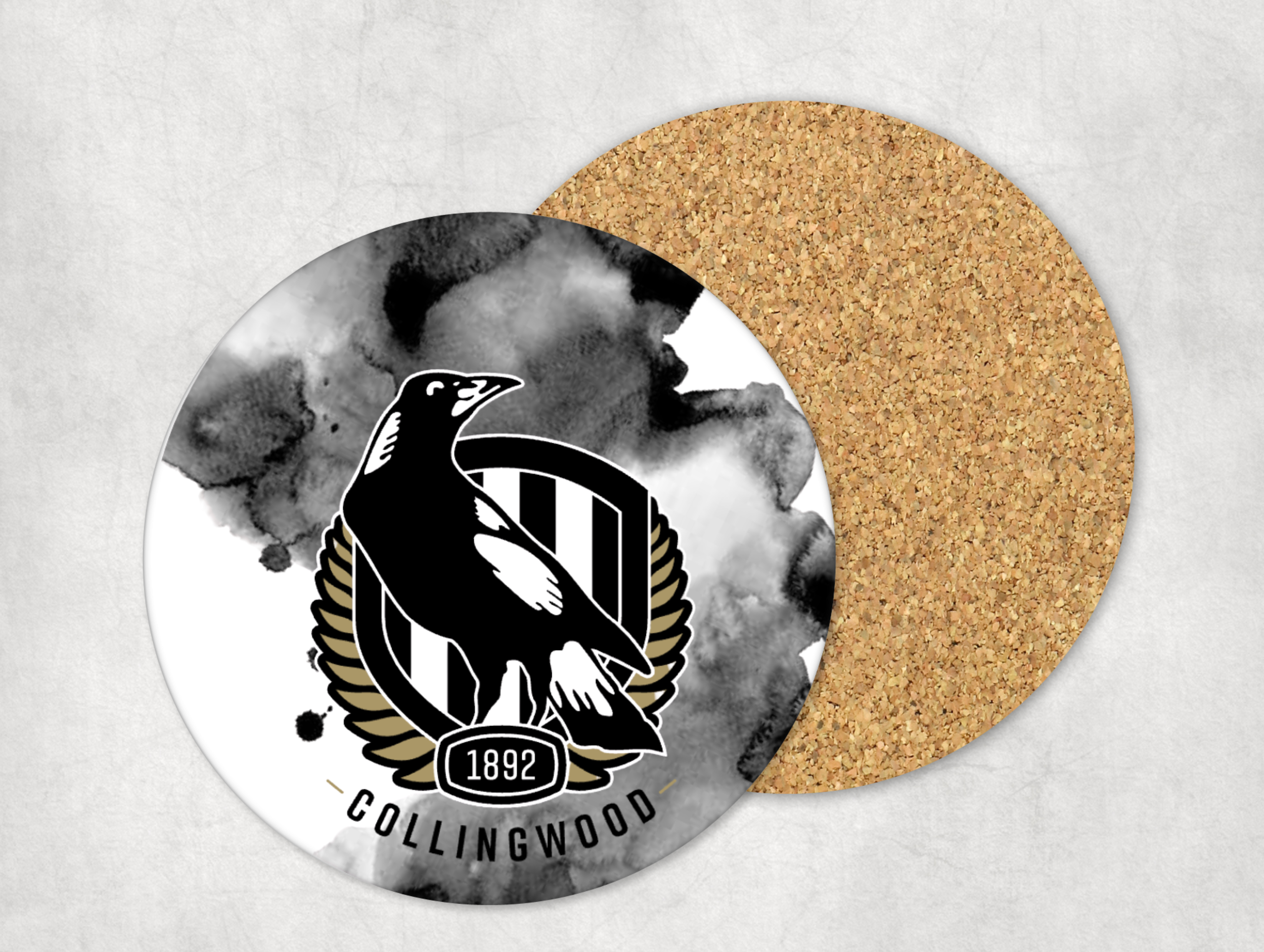 Mug Coaster AFL Collingwood