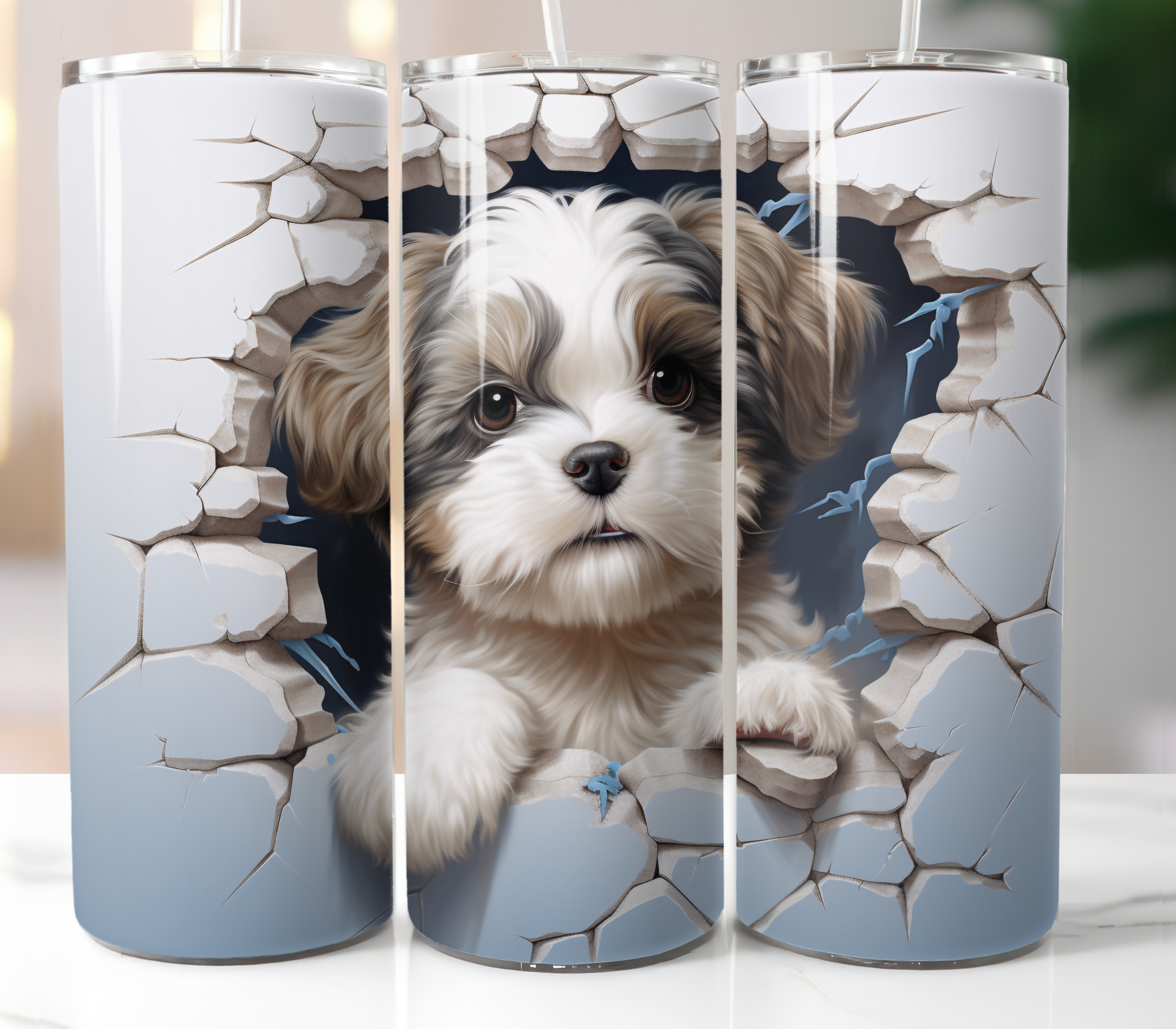 3D shih Tzu Tumbler