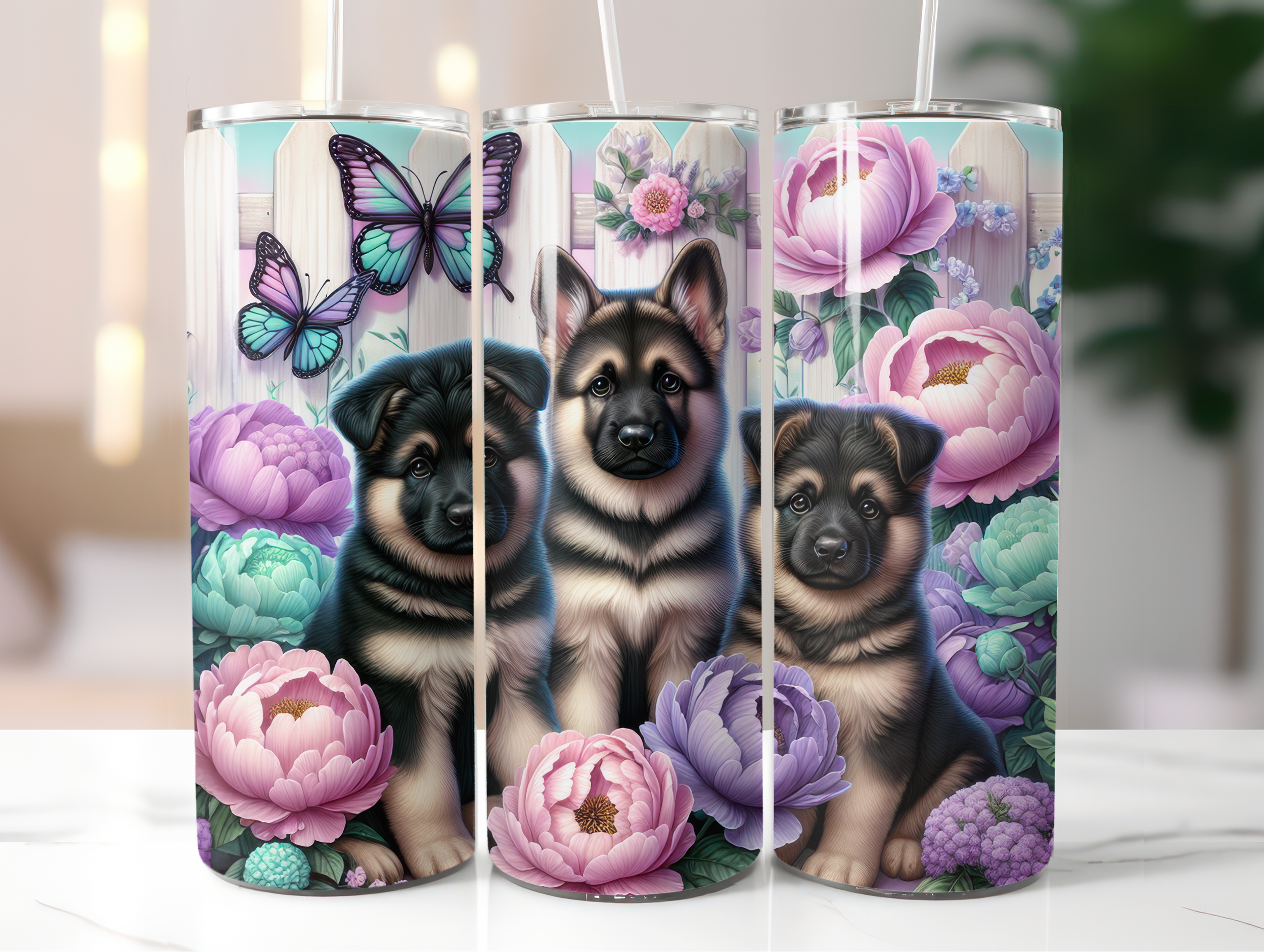 German Shepherd tumbler