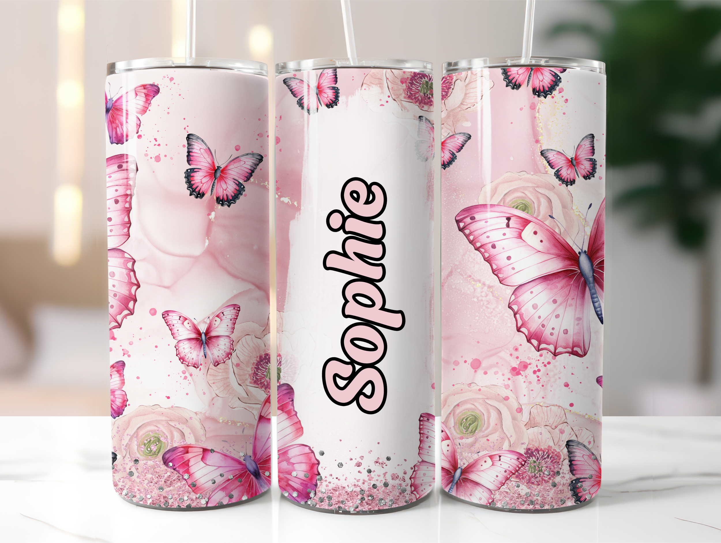 Customisation Butterfly Tumbler
