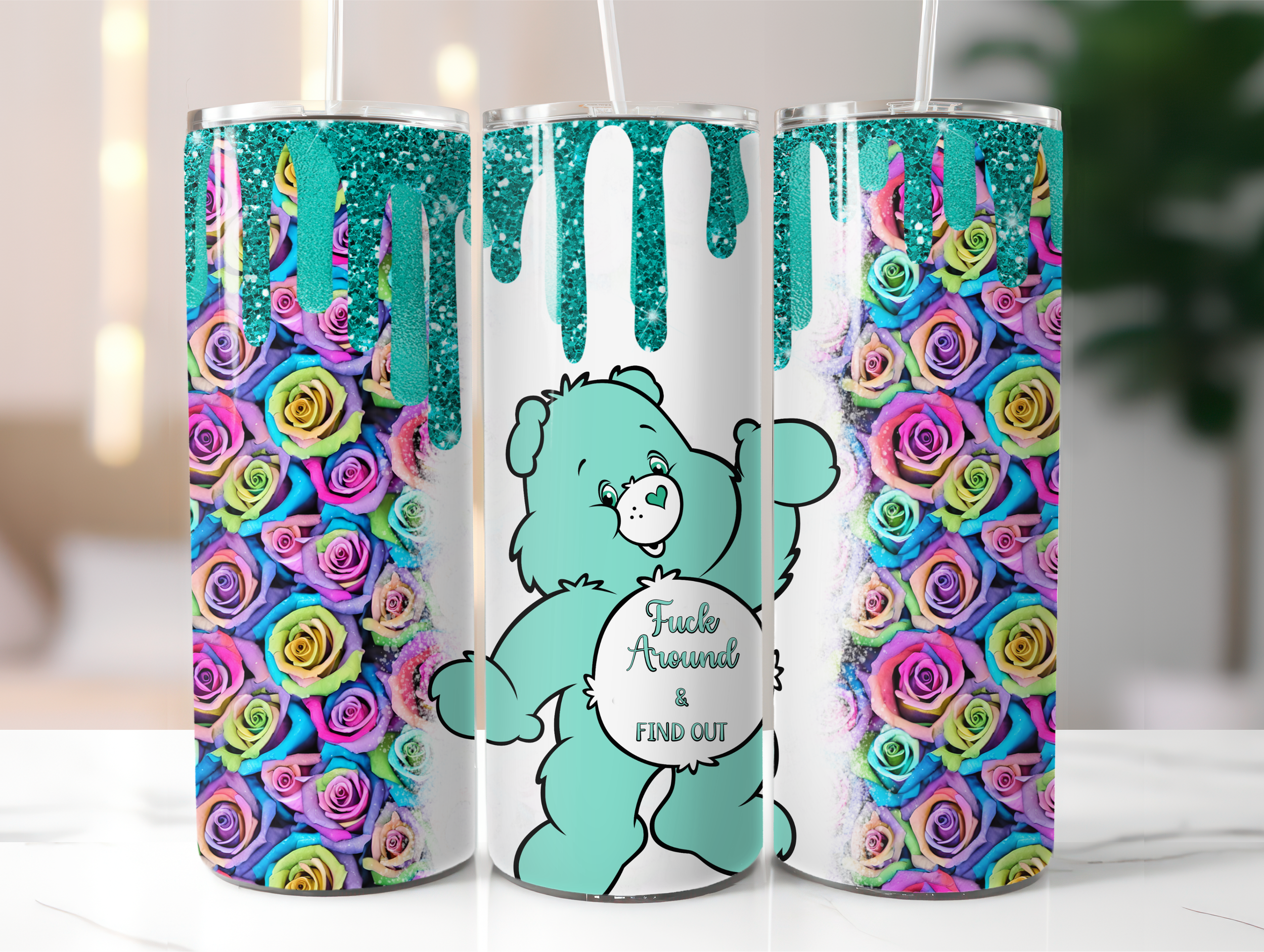 Fuck around bear tumbler