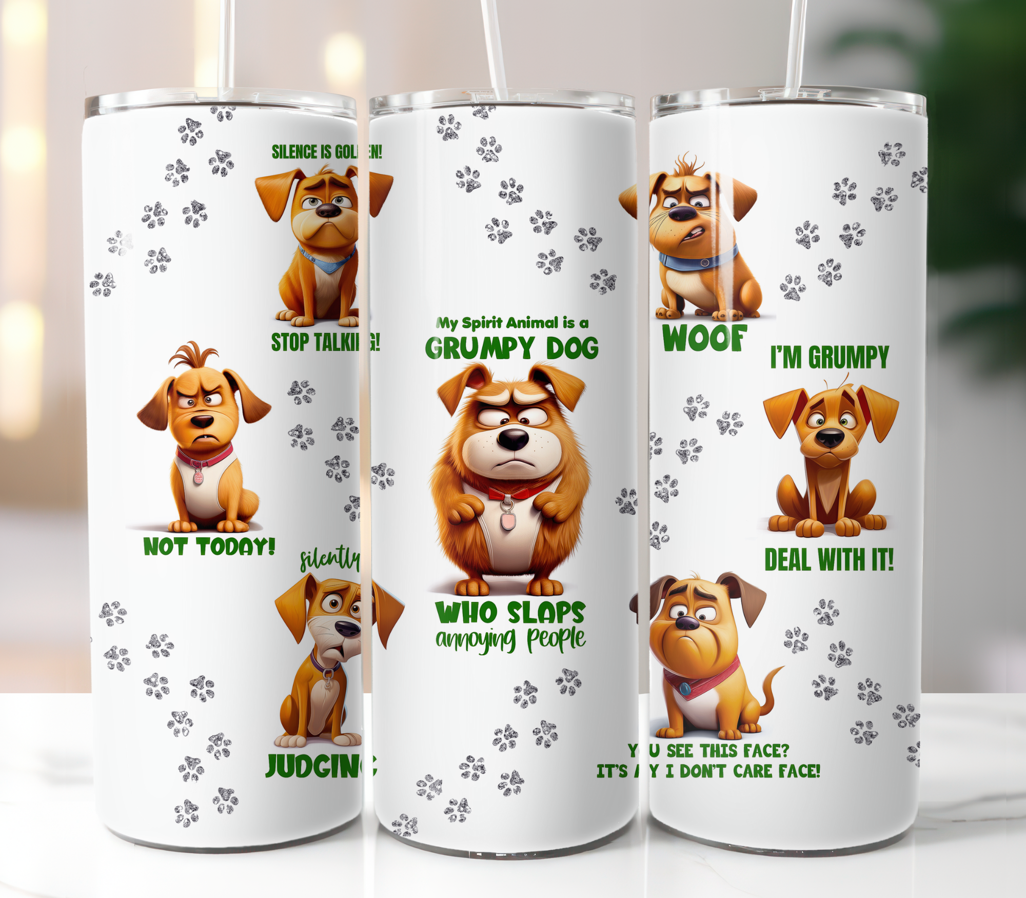 Sarcastic dog tumbler