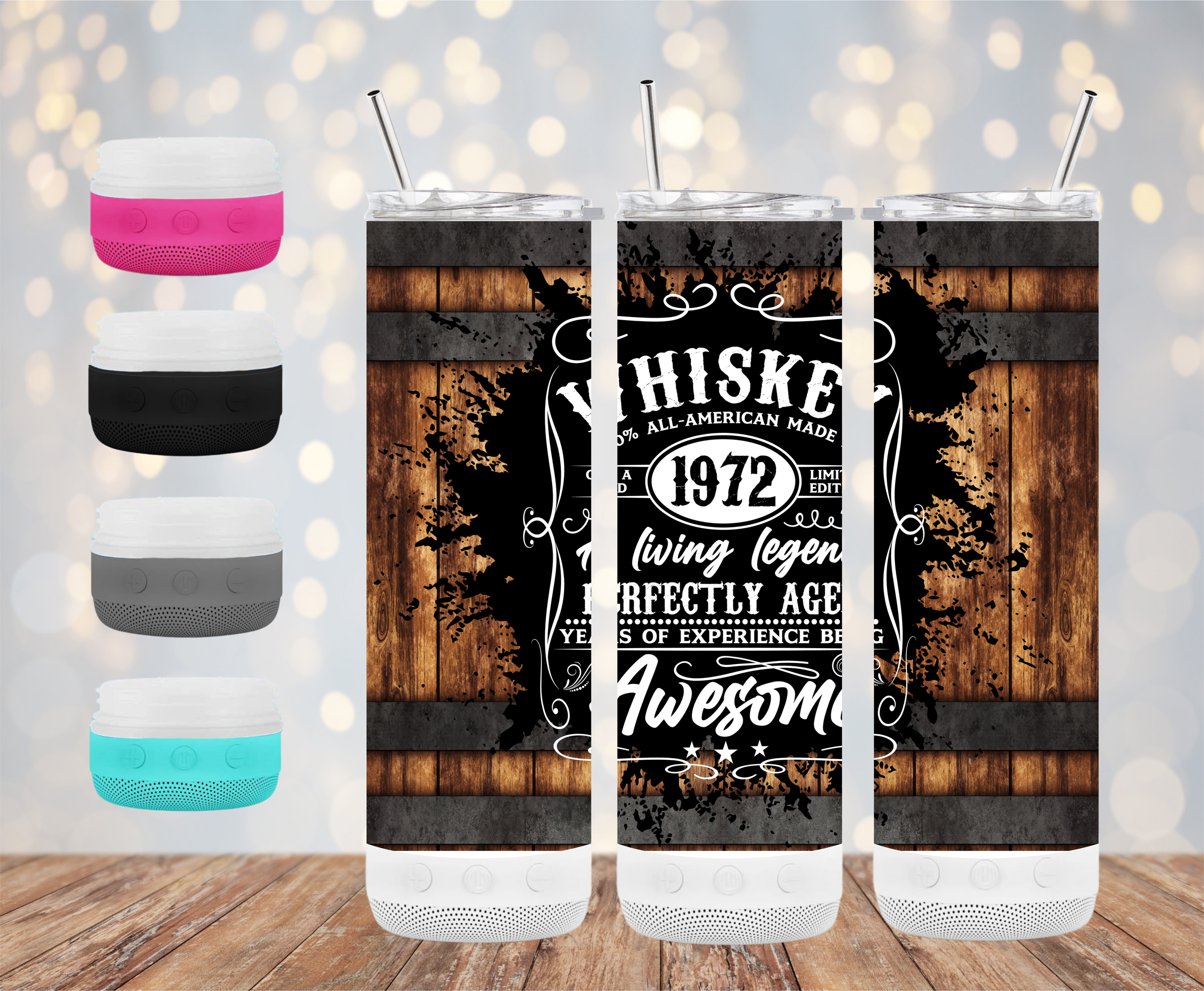 20oz Whiskey Wireless Speaker Tumbler