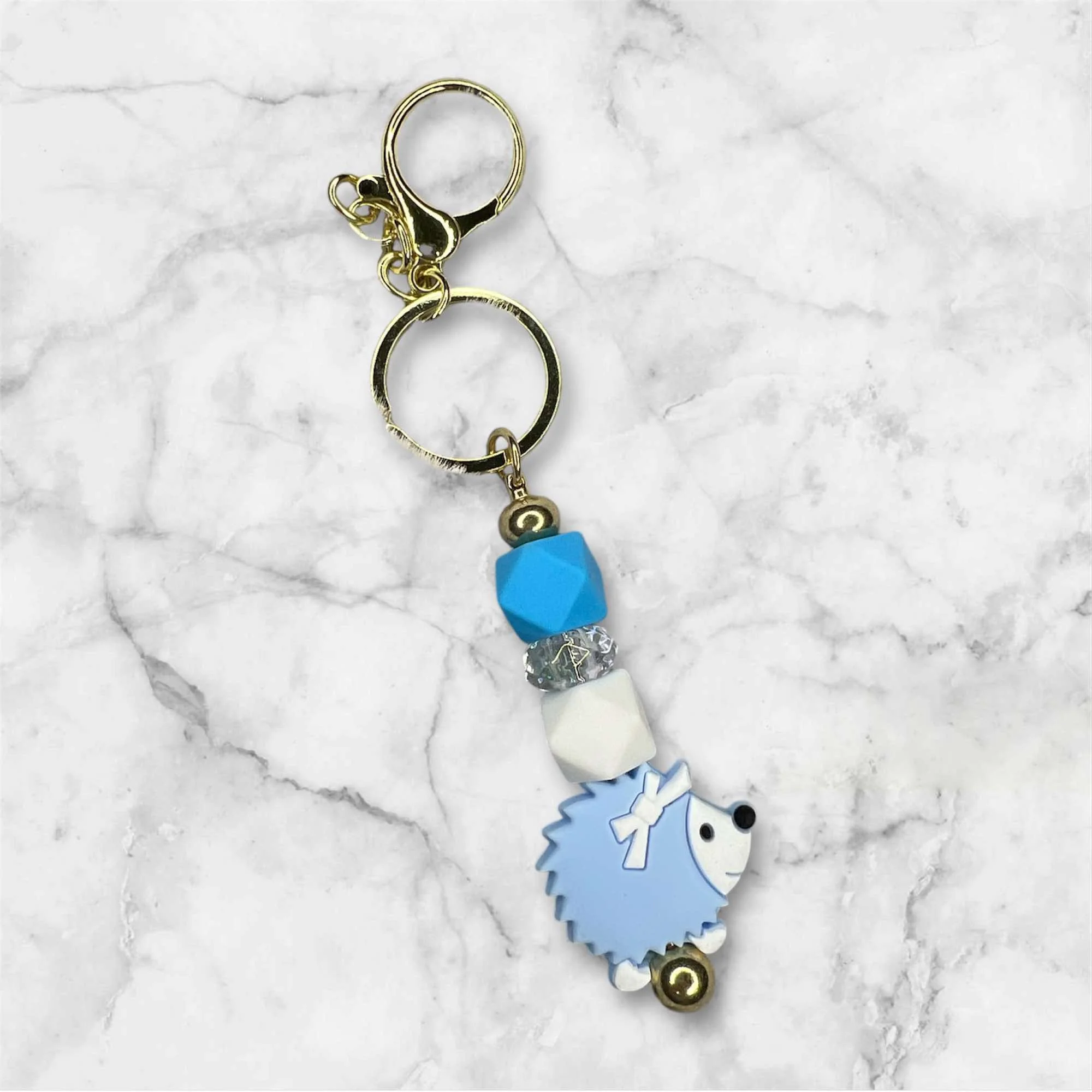 Blue Echidna Keyring