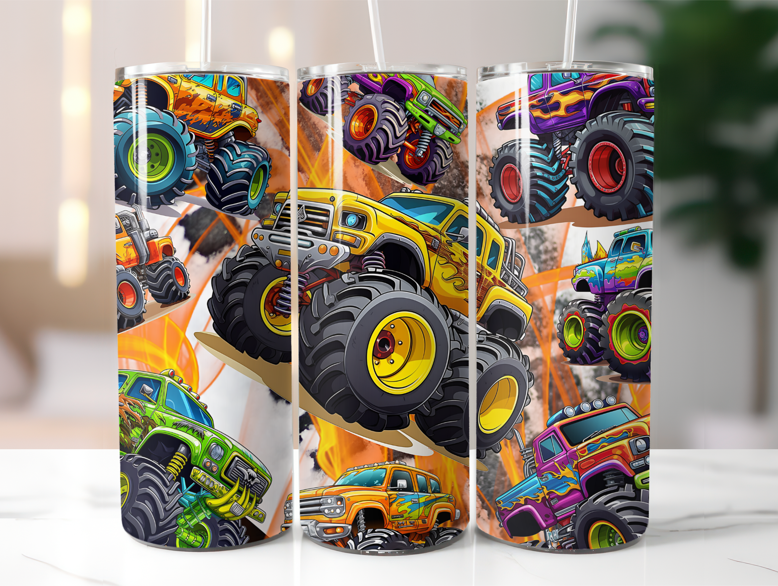 Monster Trucks Tumbler