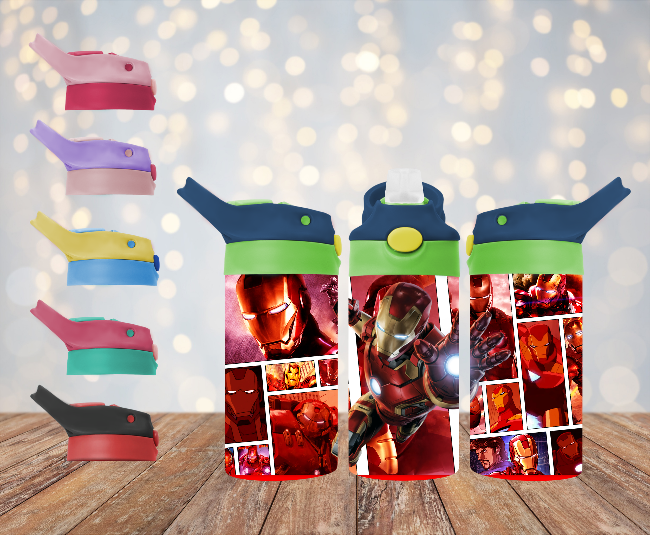 12oz Iron Man Kids Drink Bottle