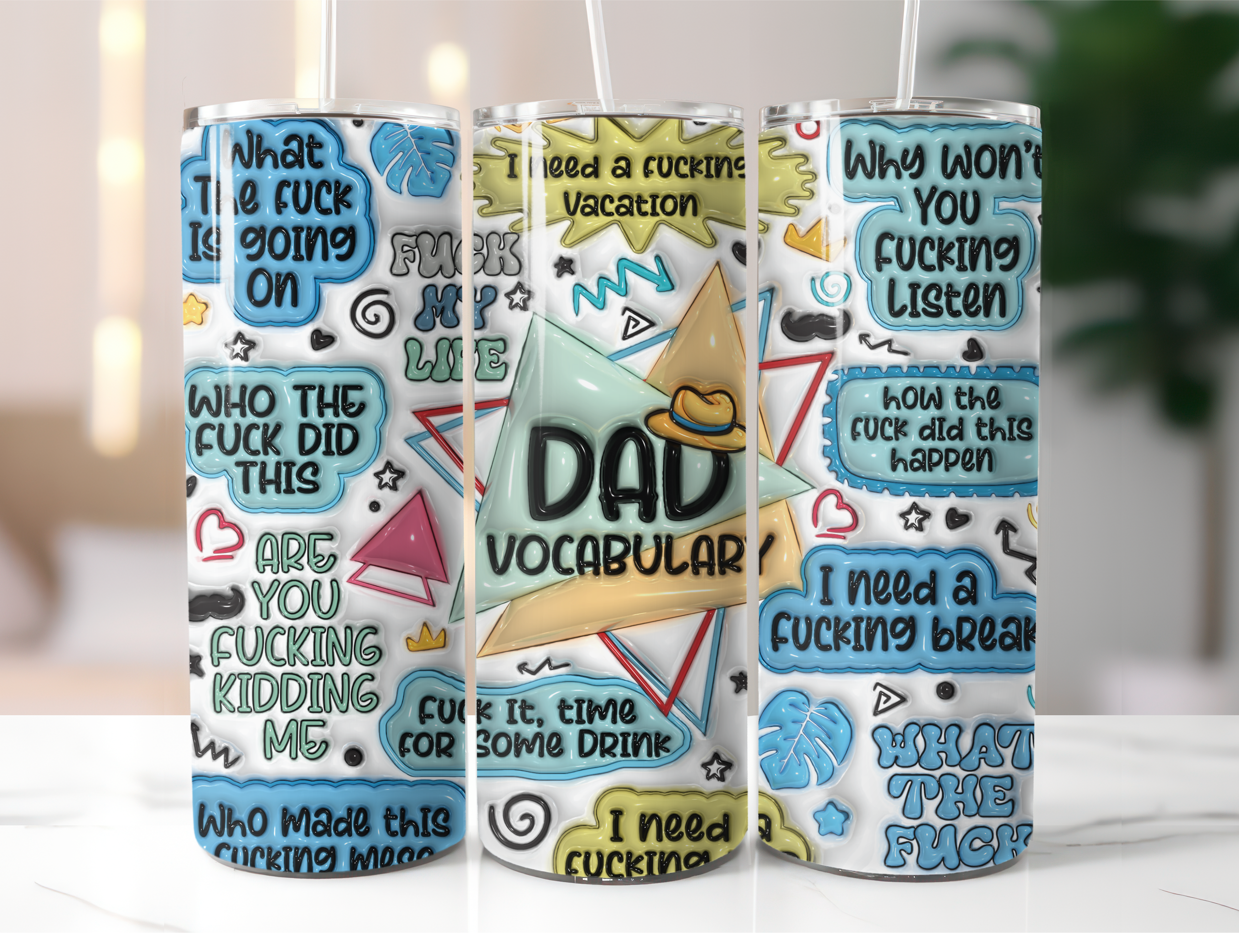 20oz Dad vocabulary tumbler