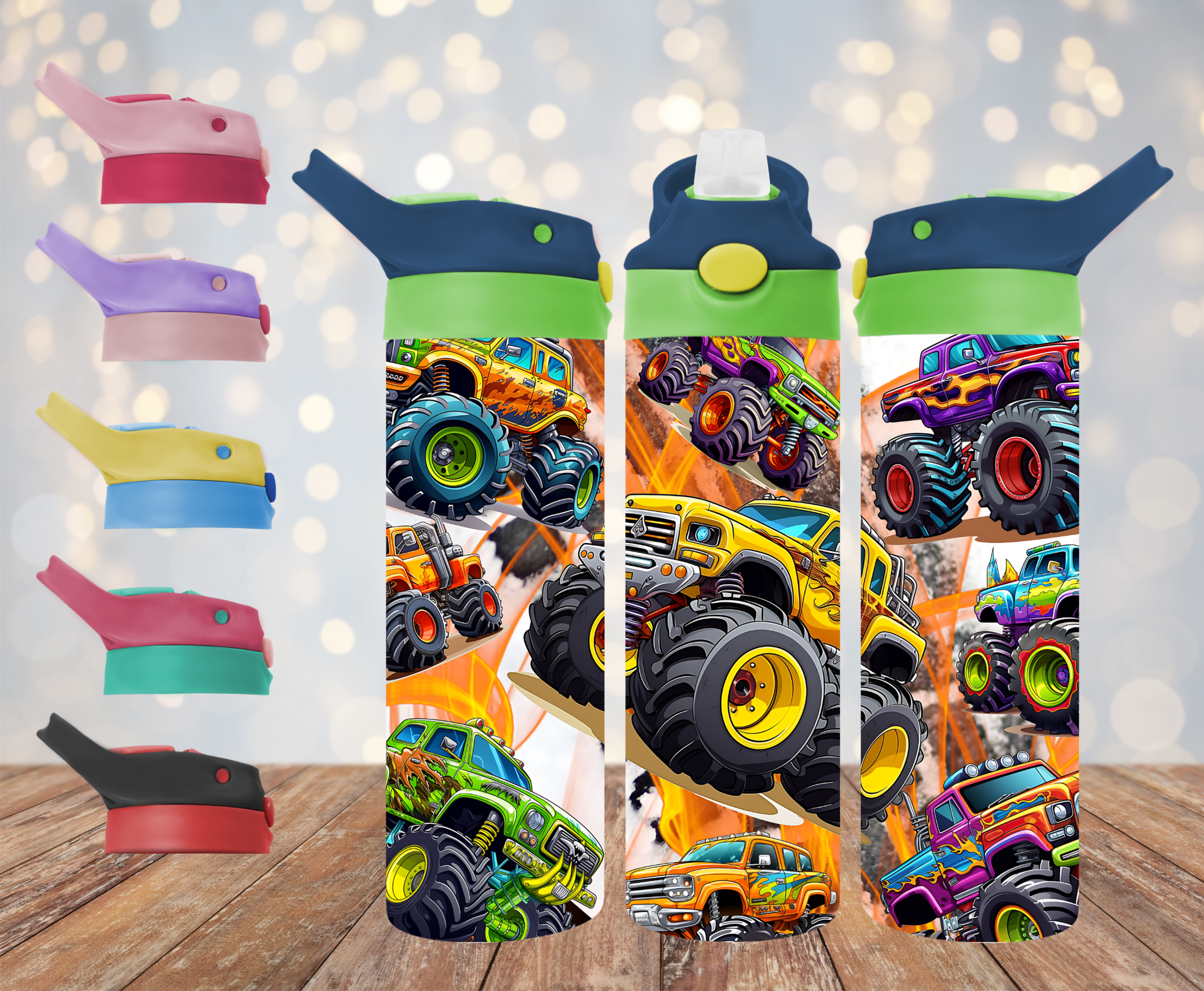 20oz Monster Truck Kids Drink Bottle