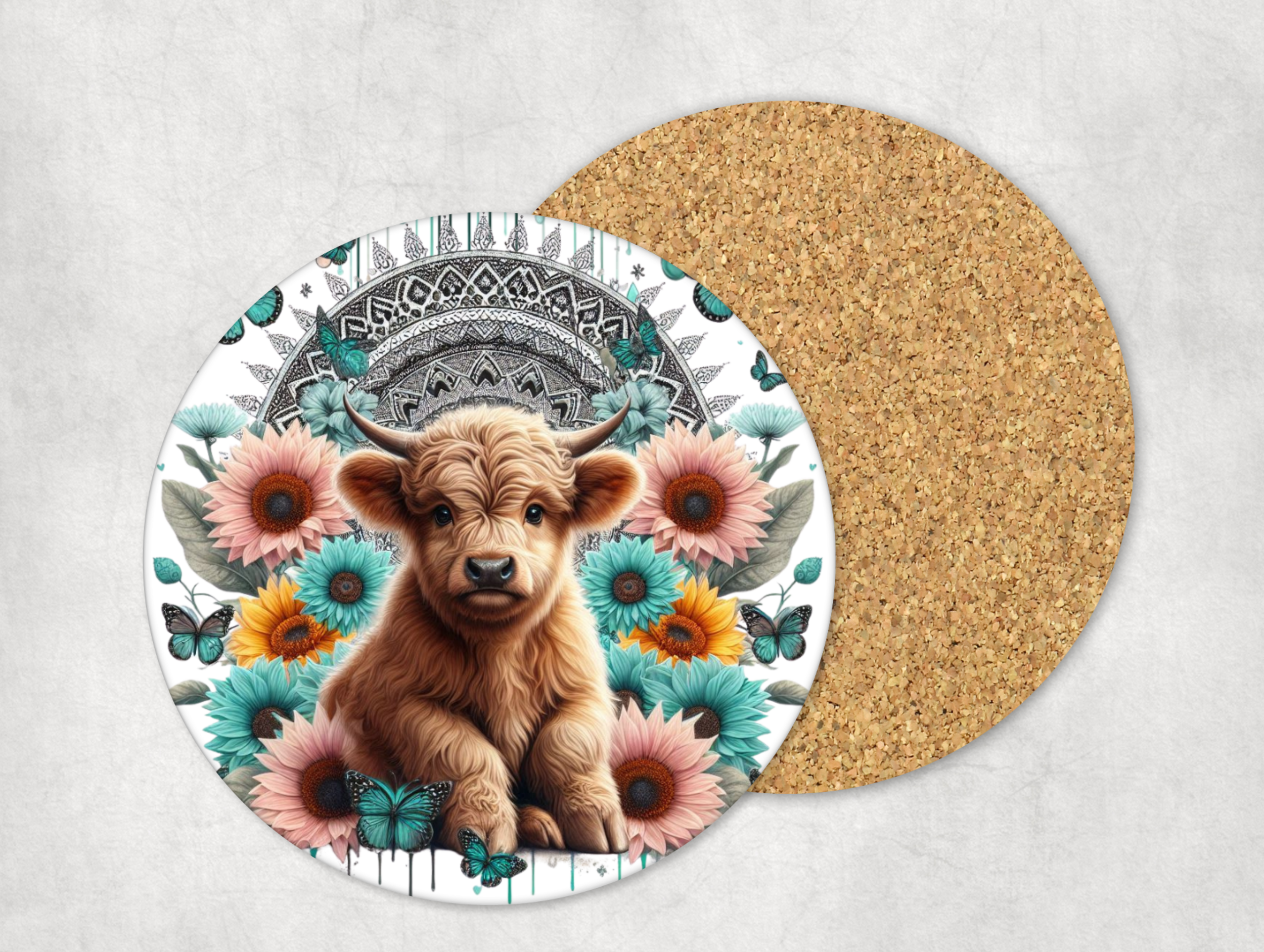 Highland Cow Mug Coaster #2