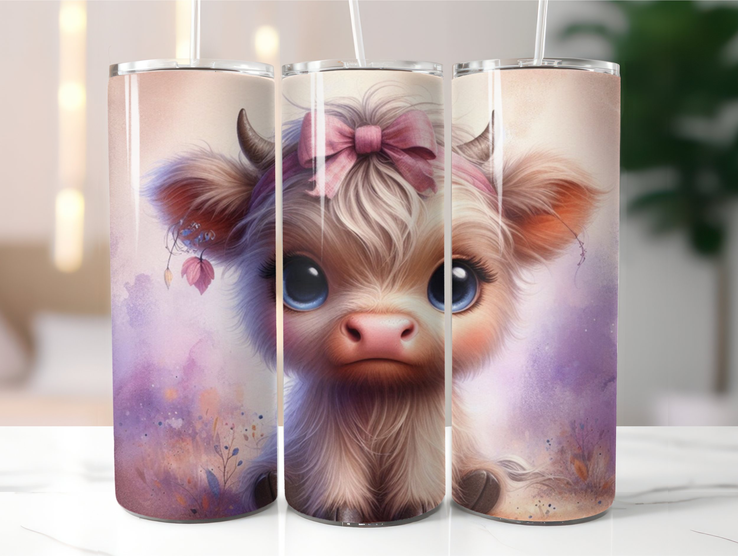 Highland cow tumbler