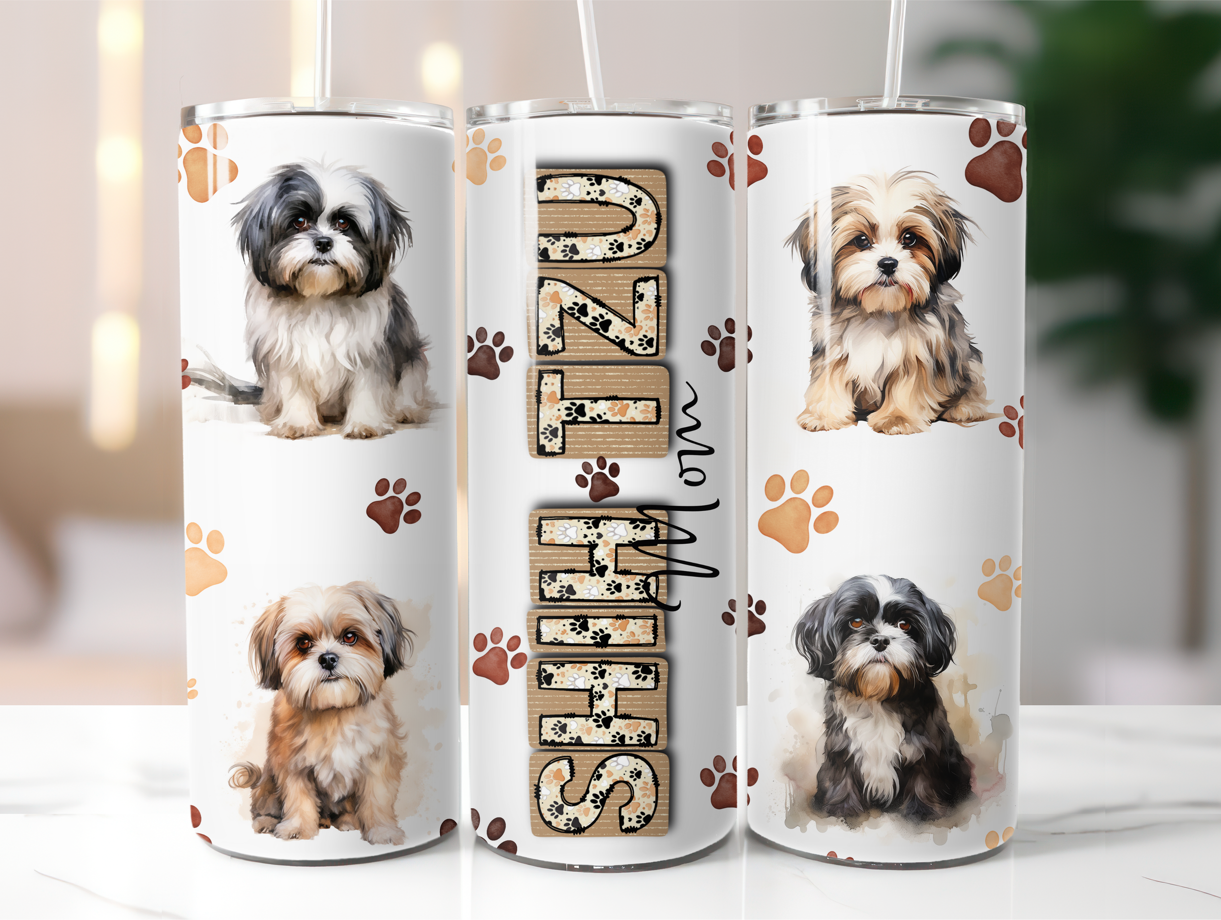 Shih tzu mom tumbler