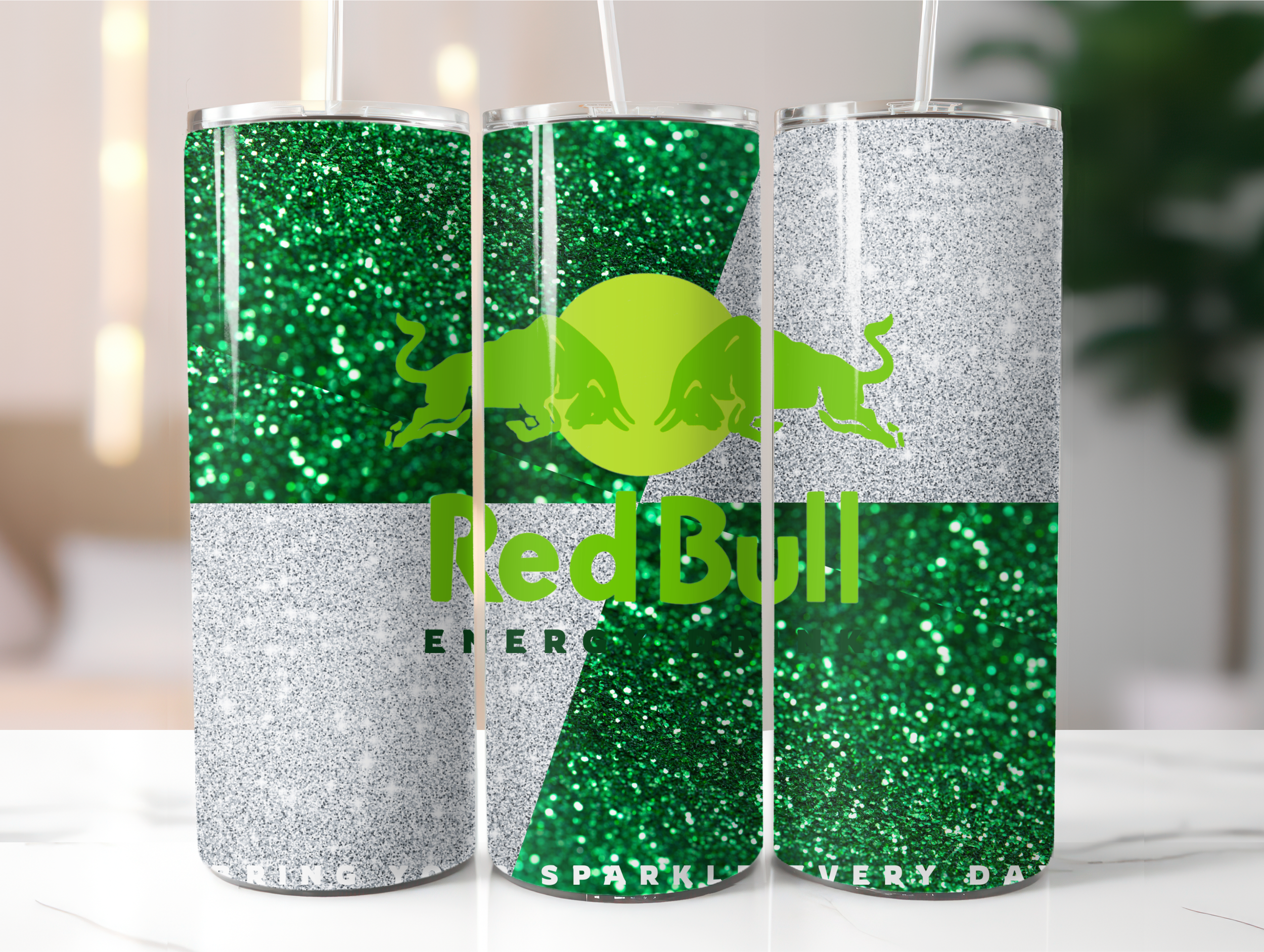 Green energy drink tumbler