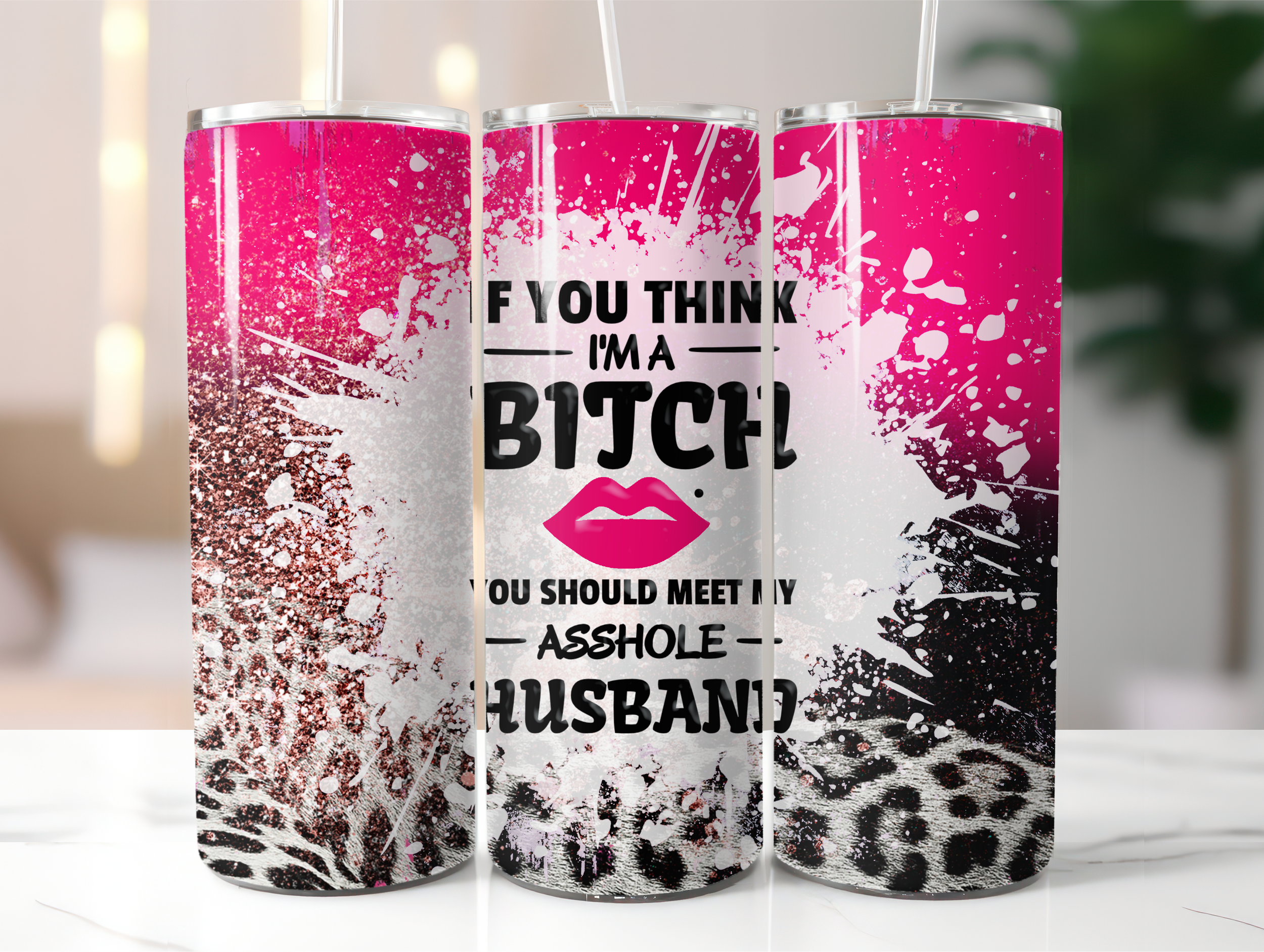 Funny wife and husband tumbler