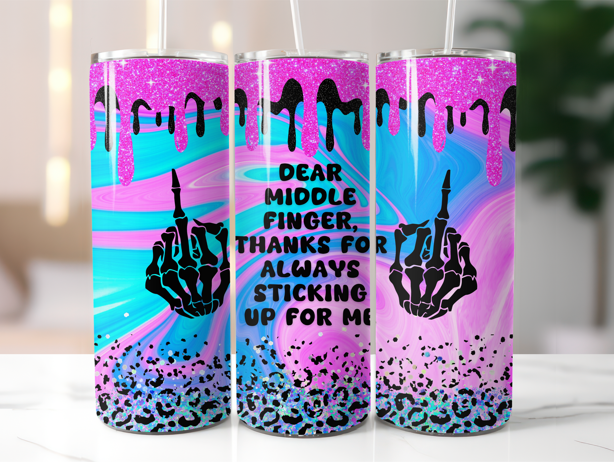 Middle finger tumbler