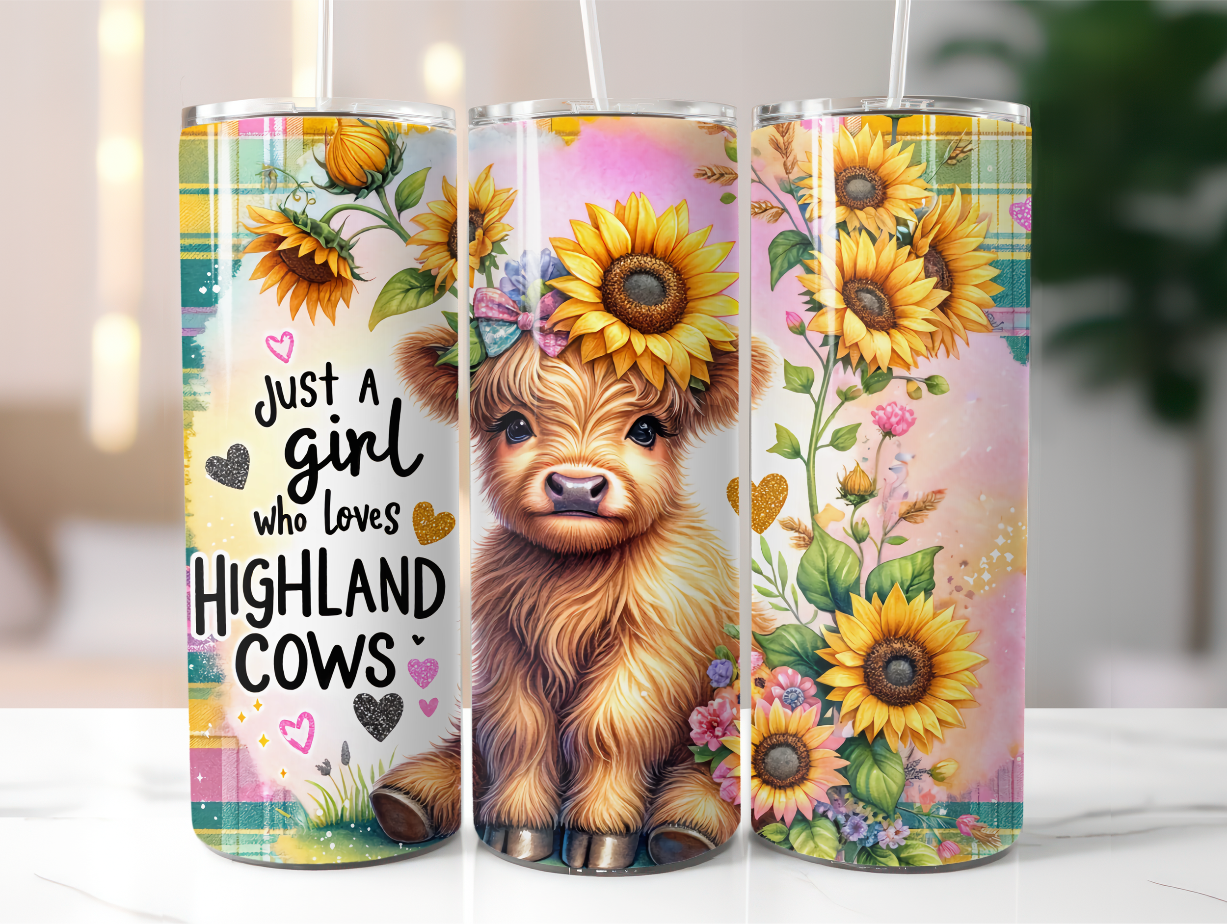 Just a little girl who loves highland cows tumbler