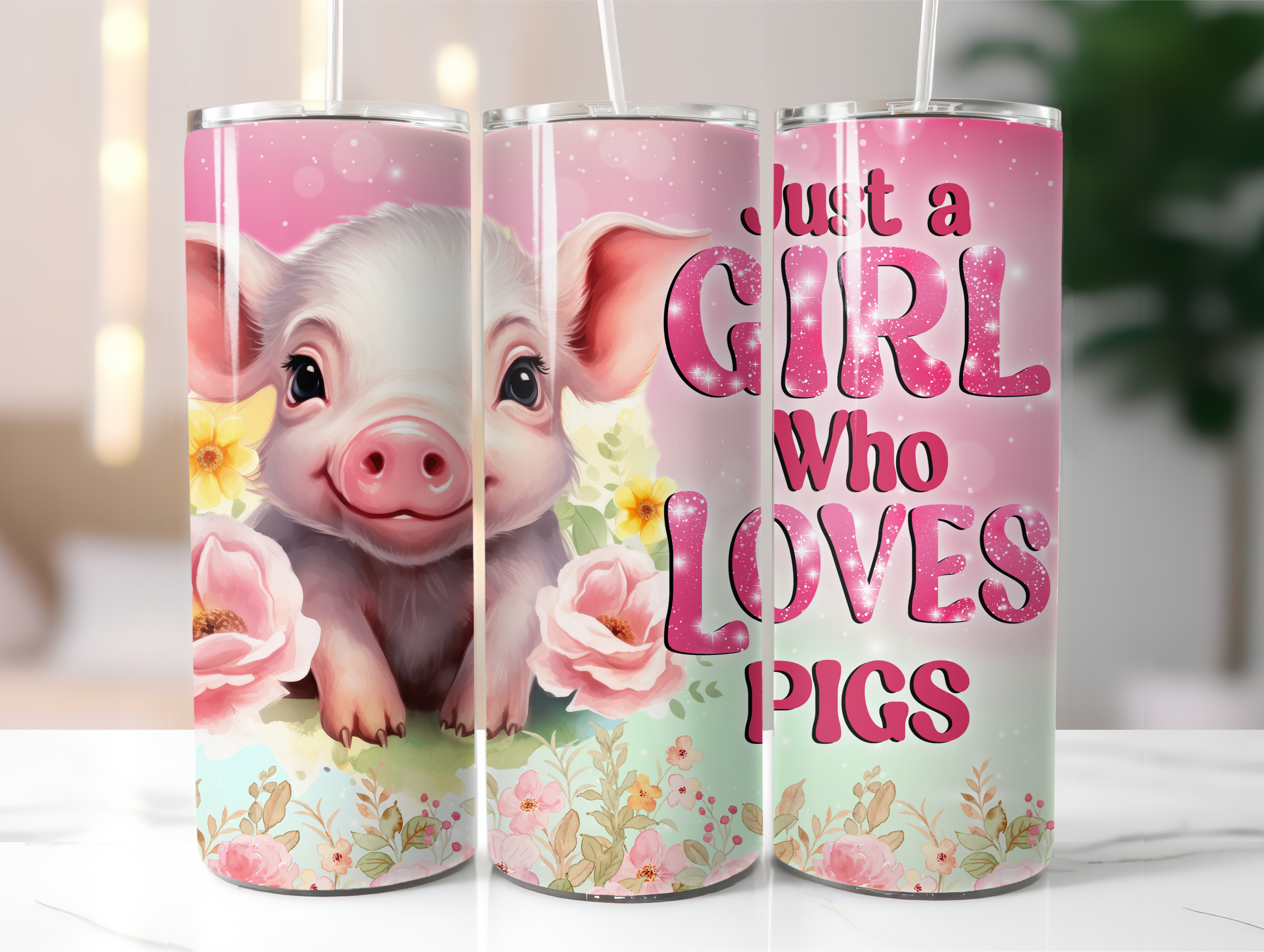 Just a girl who loves pigs tumbler
