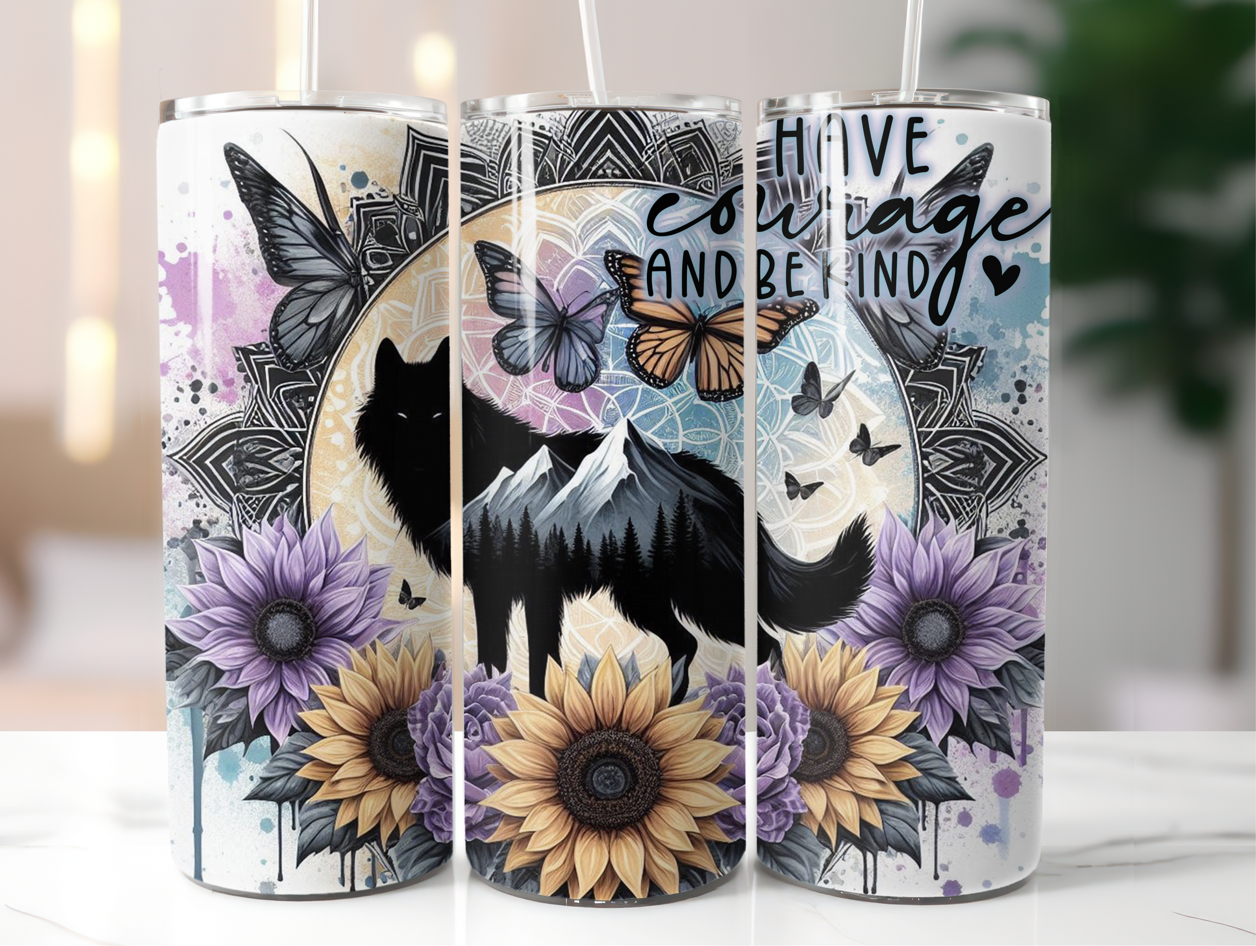 Have courage and be kind tumbler