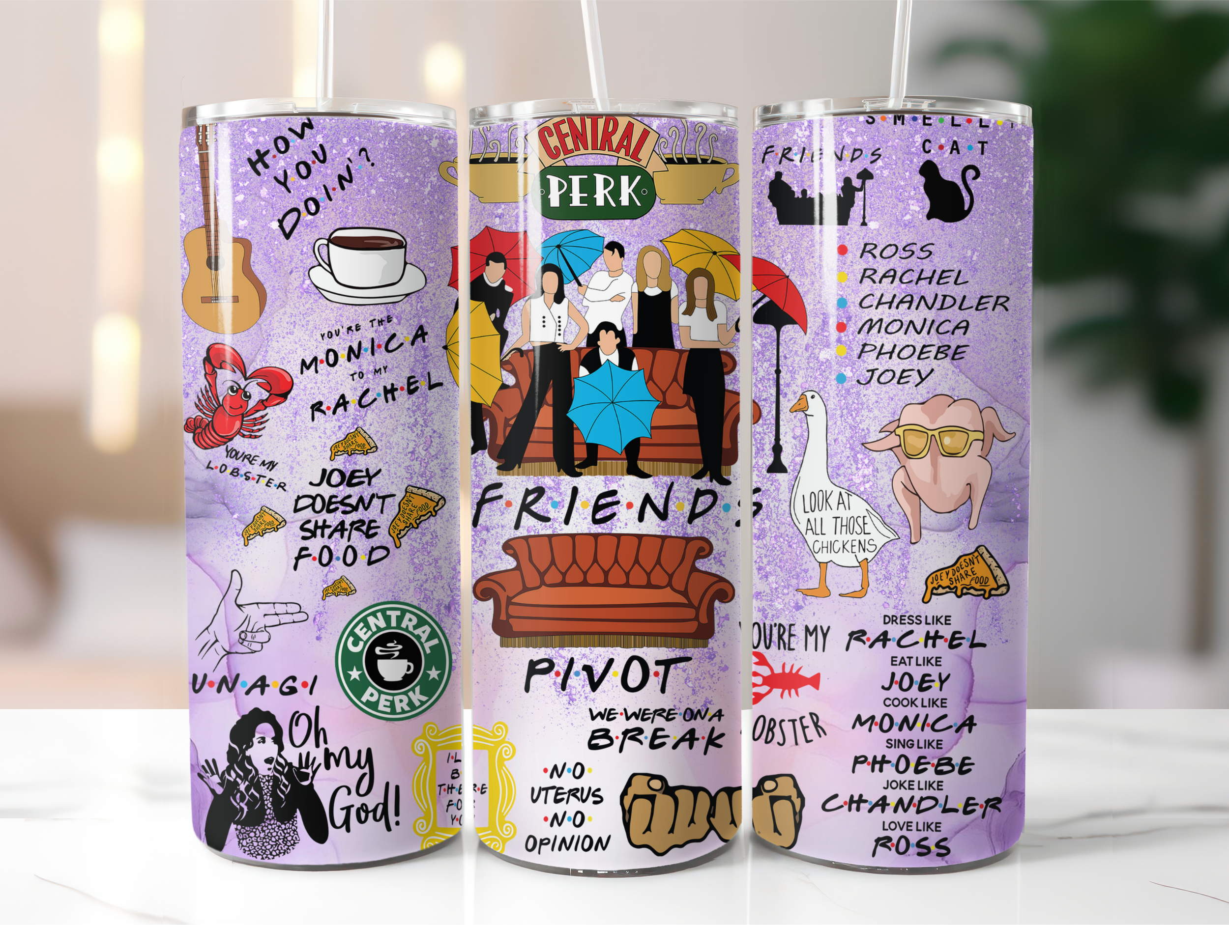 Light purple friends tumbler
